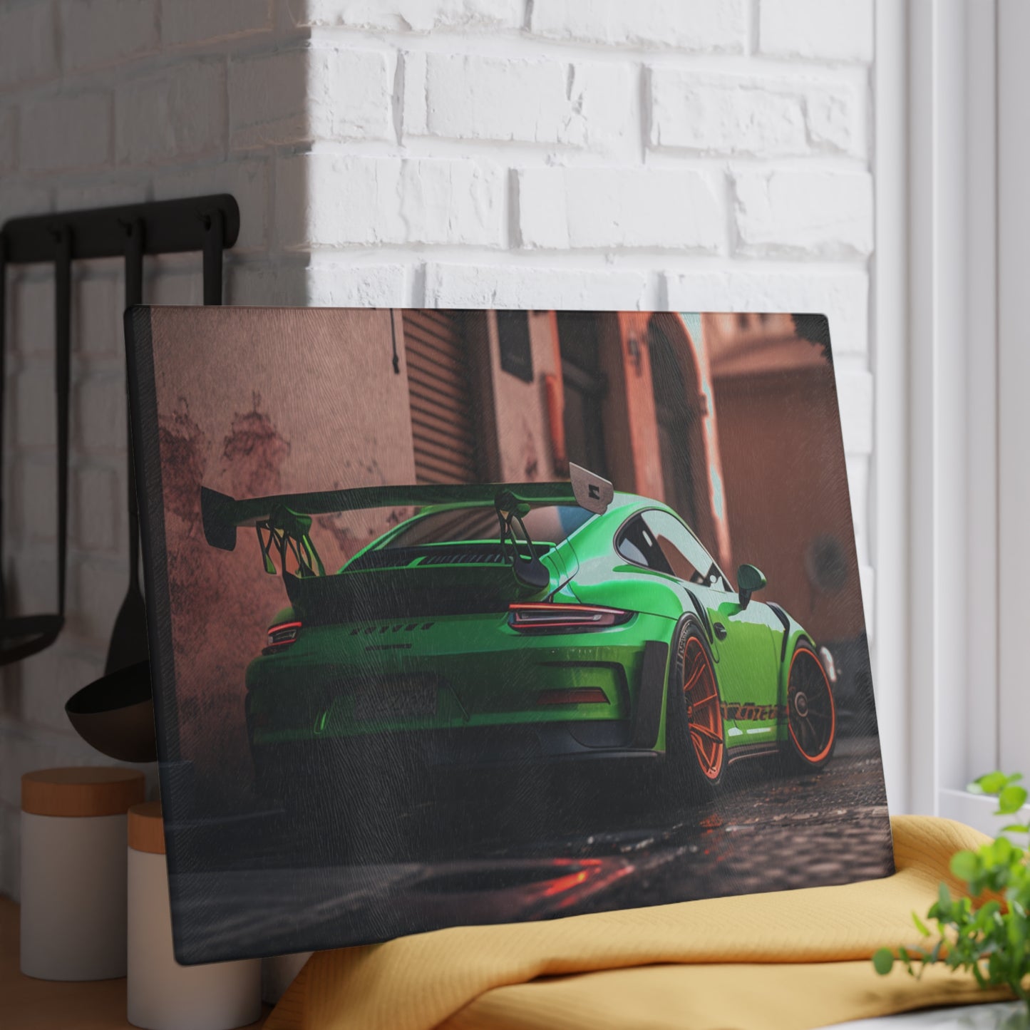 Glass Cutting Board porsche 911 gt3 1