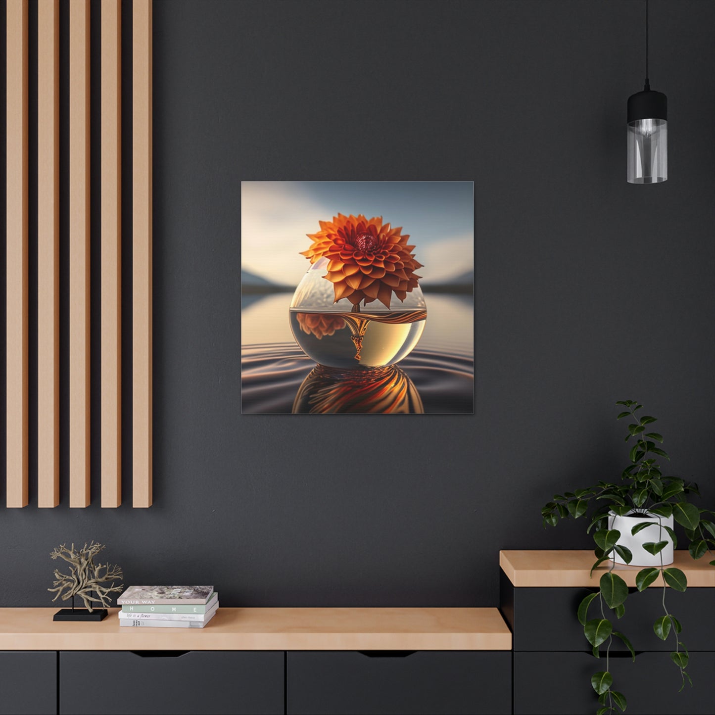 Canvas Gallery Wraps Dahlia Orange 1