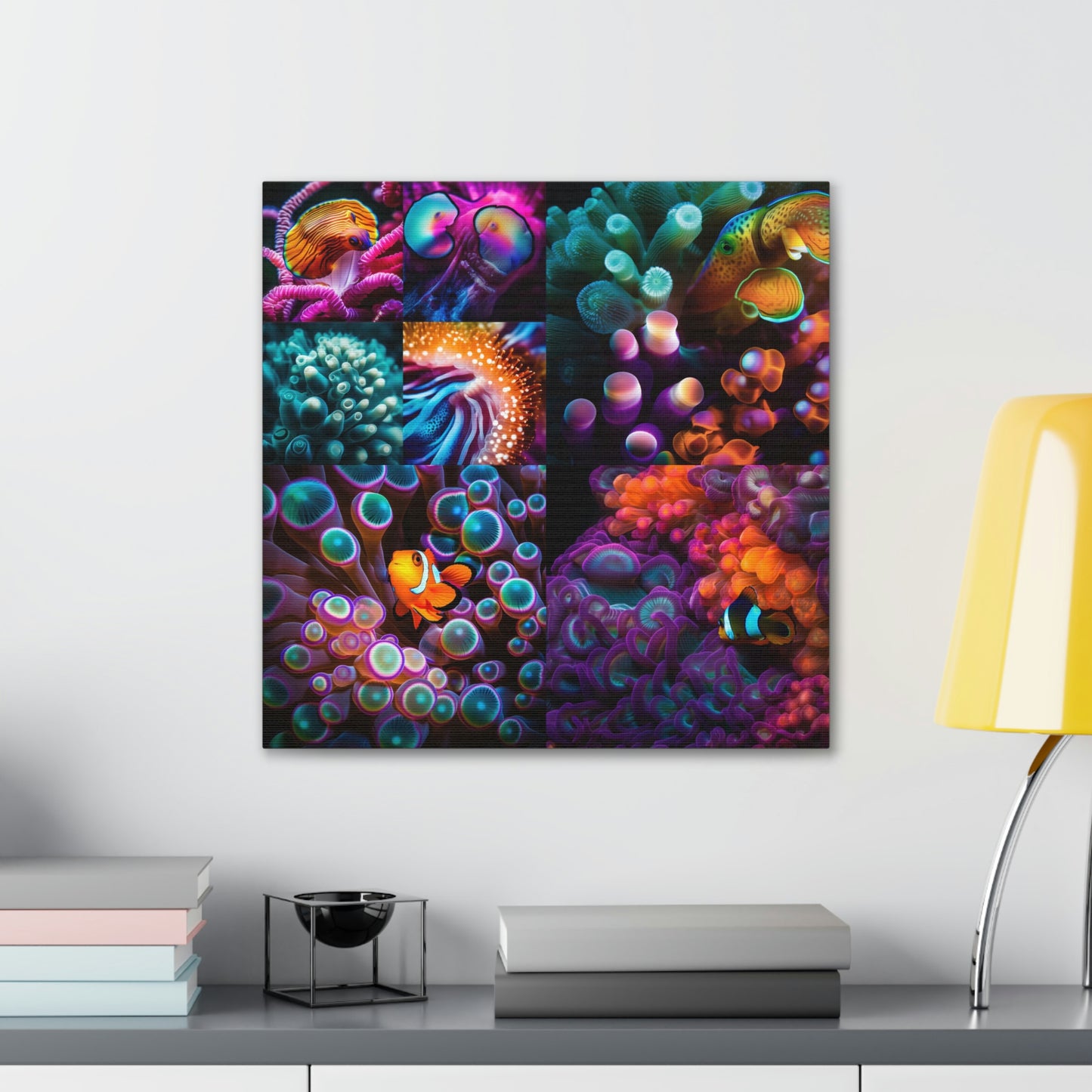 Canvas Gallery Wraps Ocean Anemone 4 Pack