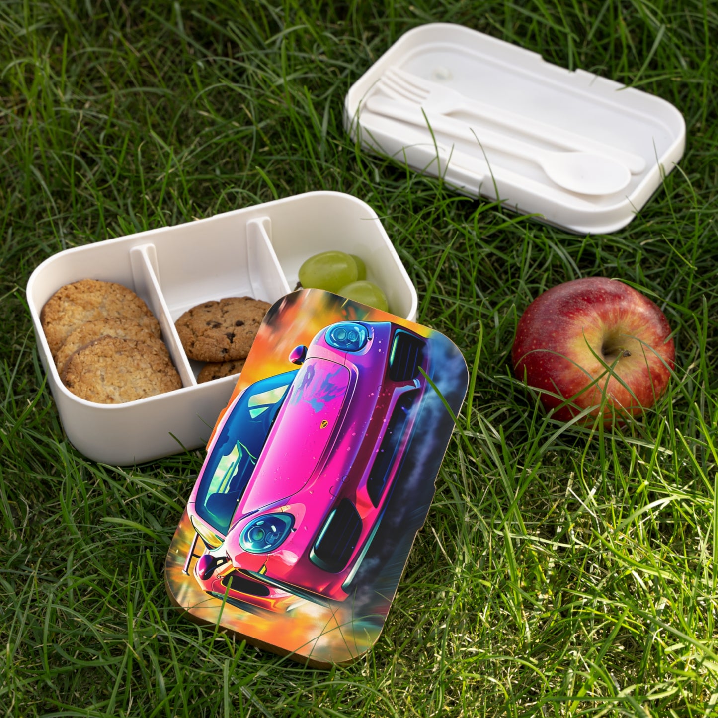 Bento Lunch Box Pink Porsche water fusion 4