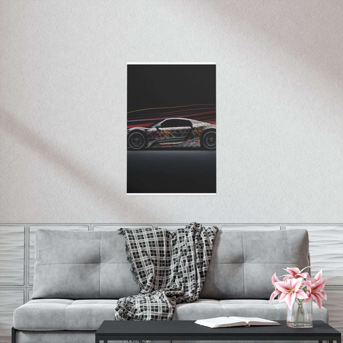 Premium Matte Vertical Posters Porsche Line 4