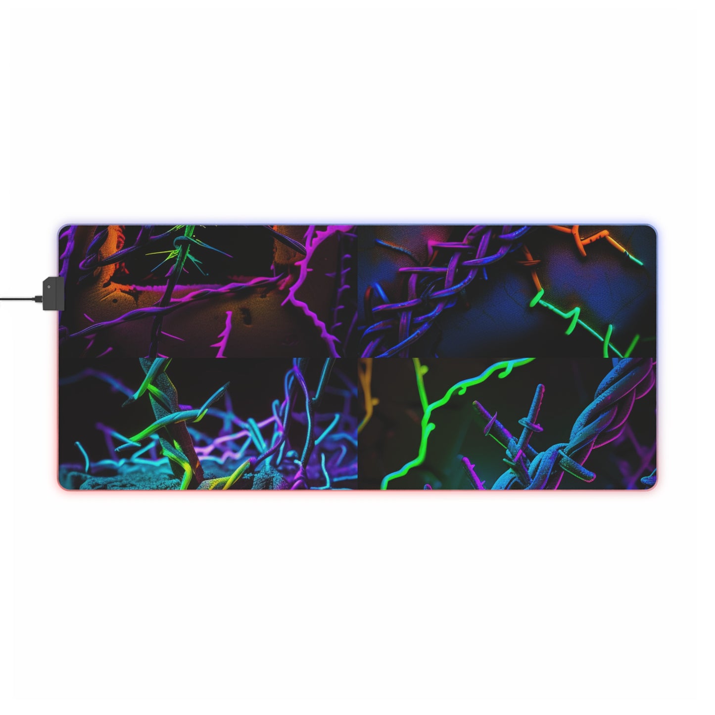 LED Gaming Mouse Pad Macro Neon Barbs 5