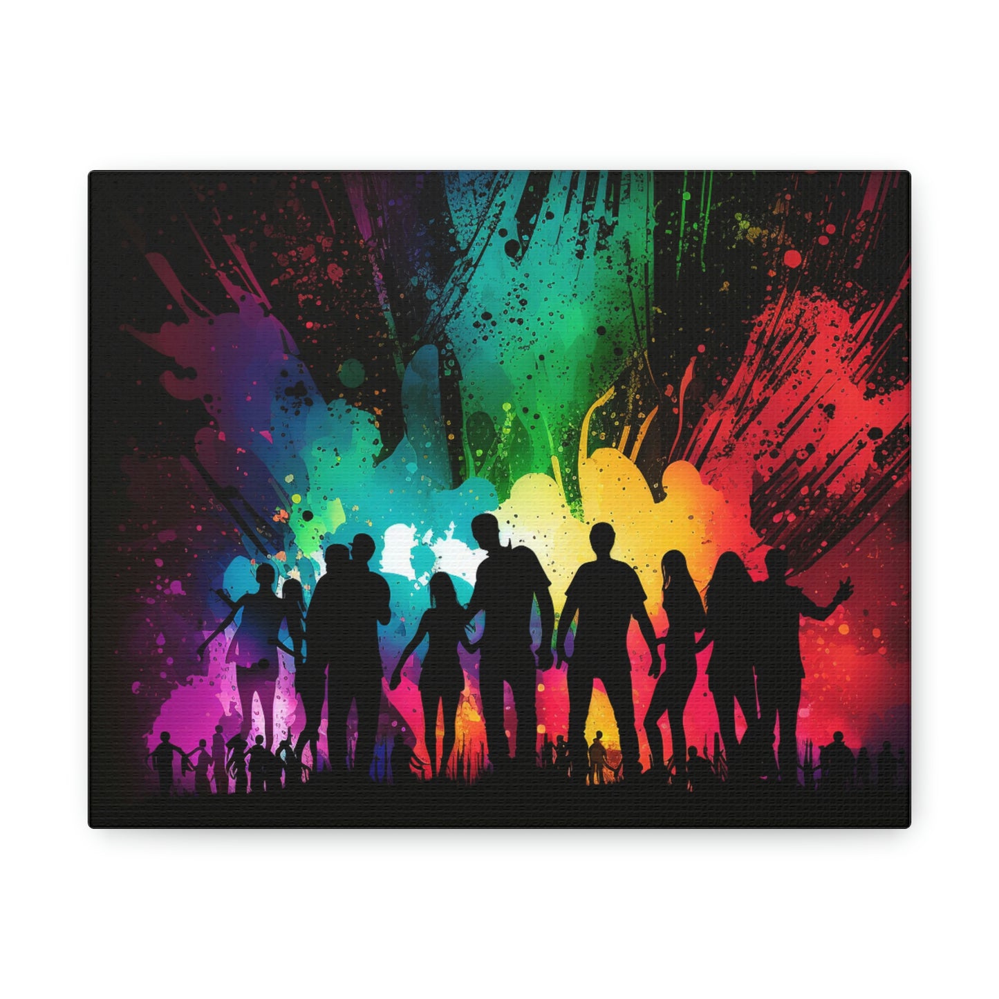 Canvas Gallery Wraps Silhouettes Color Party 1