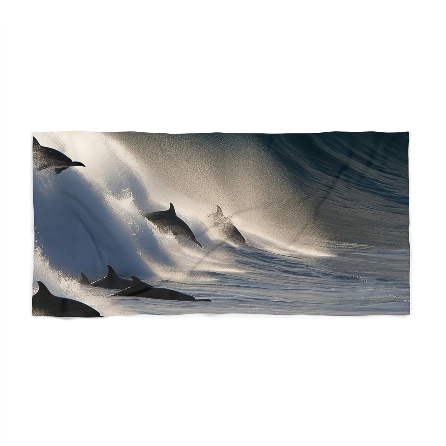 Beach Towel Dolphin Wave 2