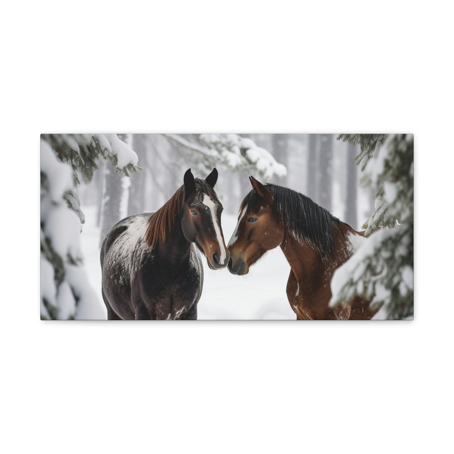 Canvas Gallery Wraps Horse Kiss 1