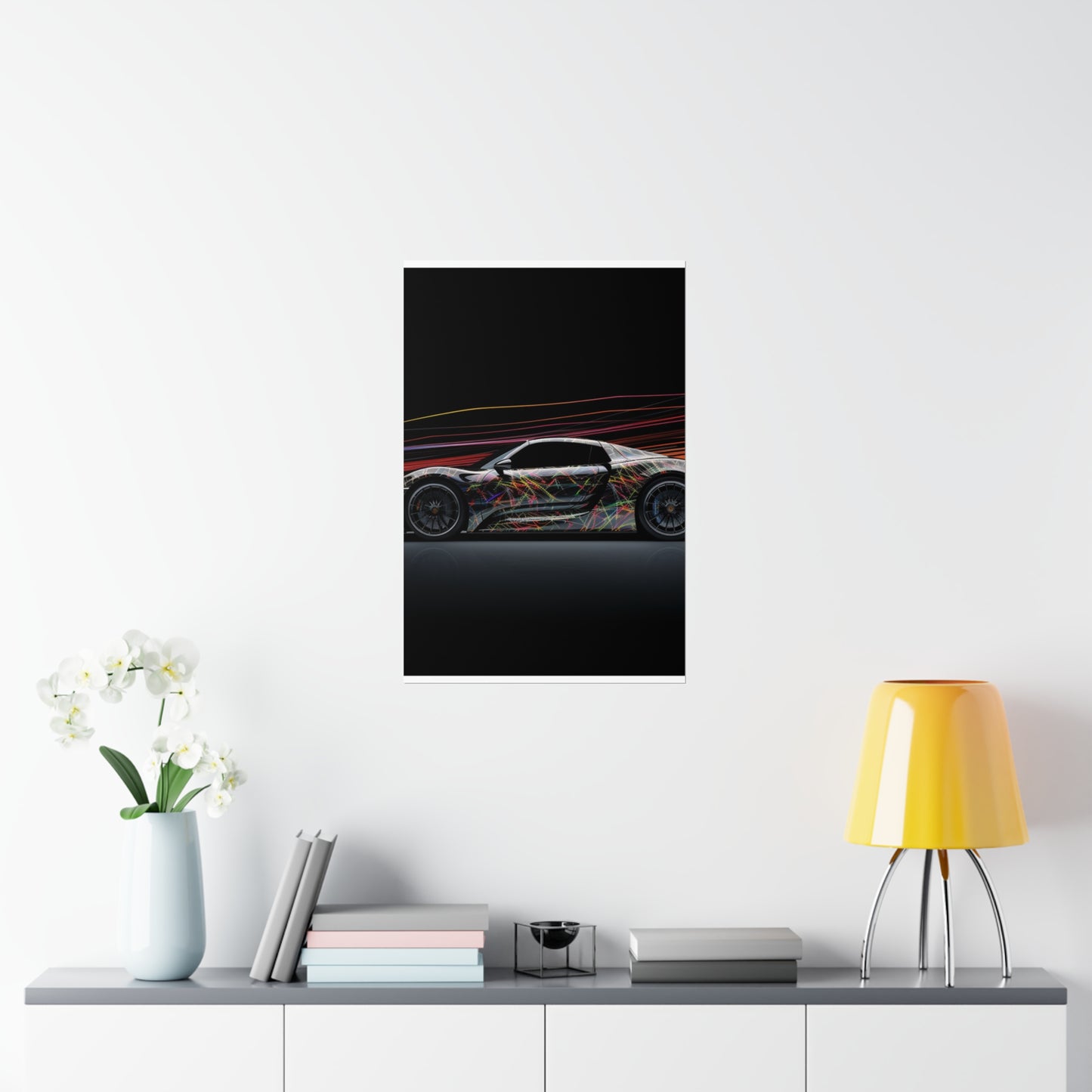 Premium Matte Vertical Posters Porsche Line 4