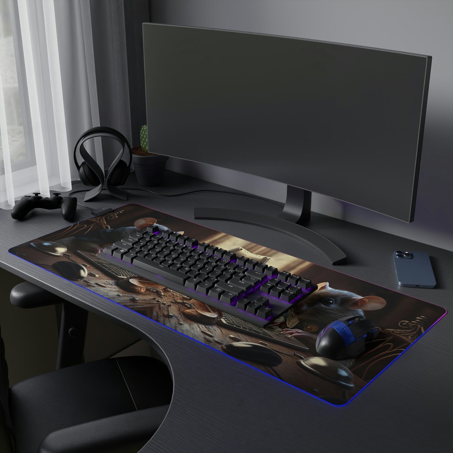 LED Gaming Mouse Pad PC Mouse 2