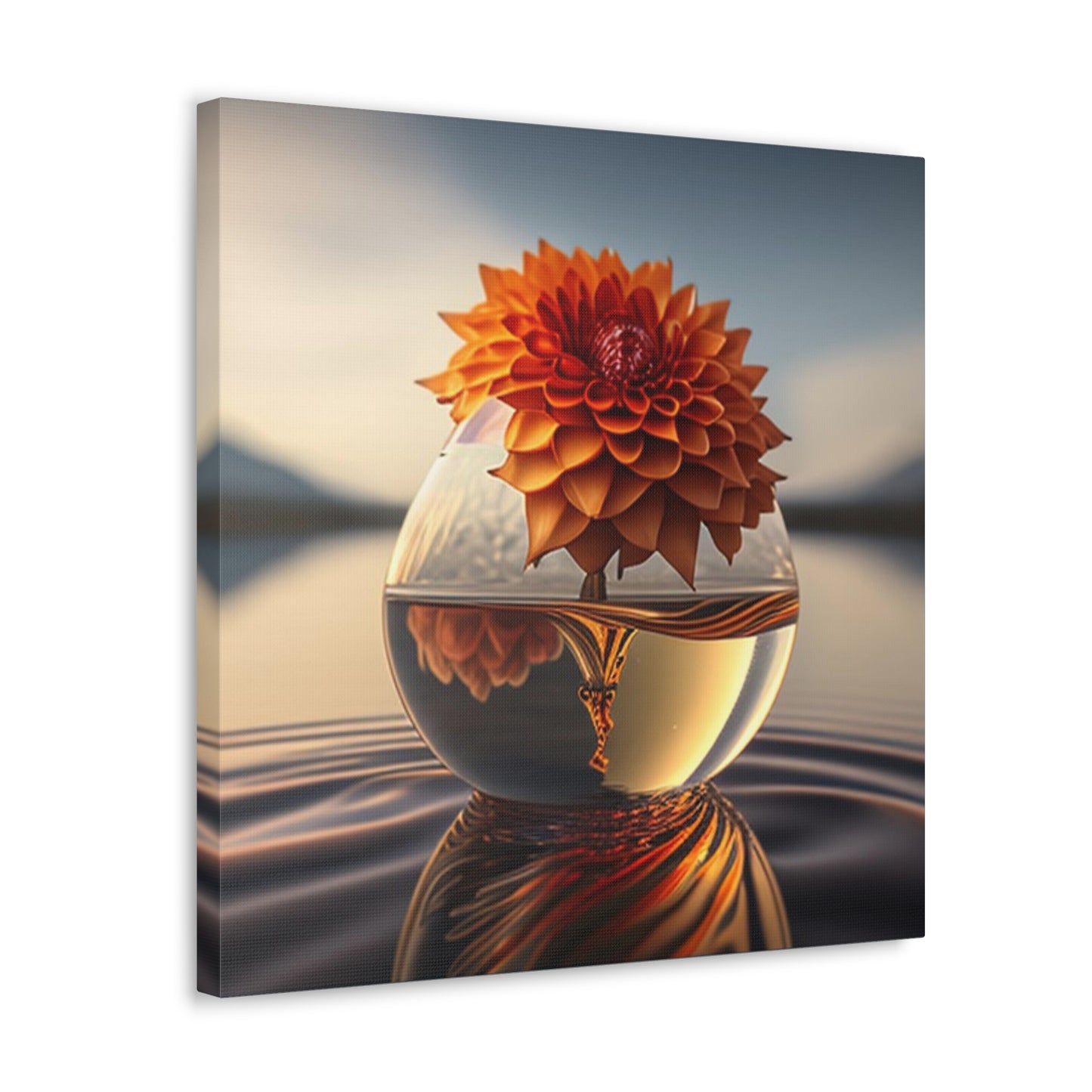 Canvas Gallery Wraps Dahlia Orange 1
