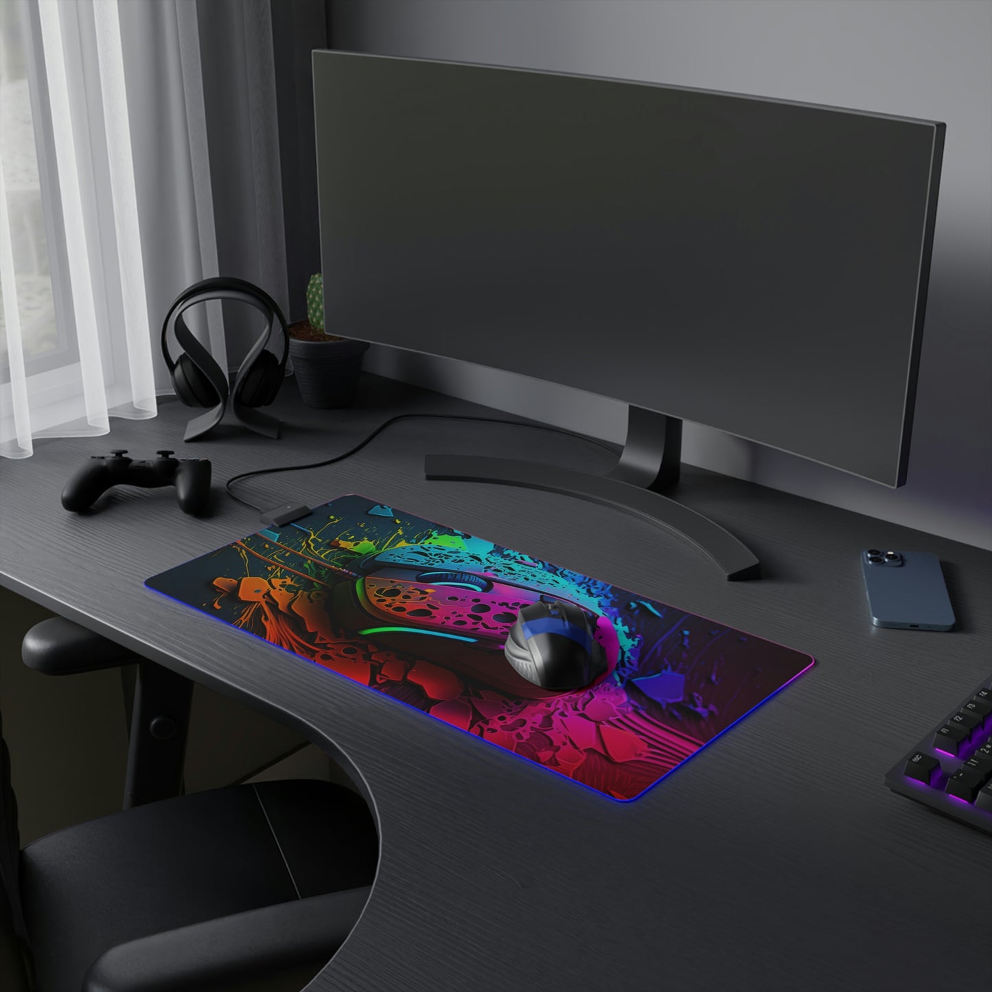 LED Gaming Mouse Pad PC Gaming Mouse 2