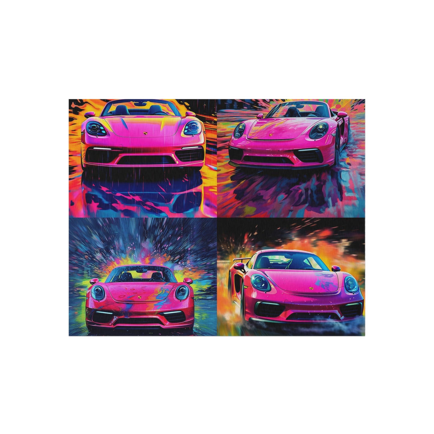 Outdoor Rug  Pink Porsche water fusion 5