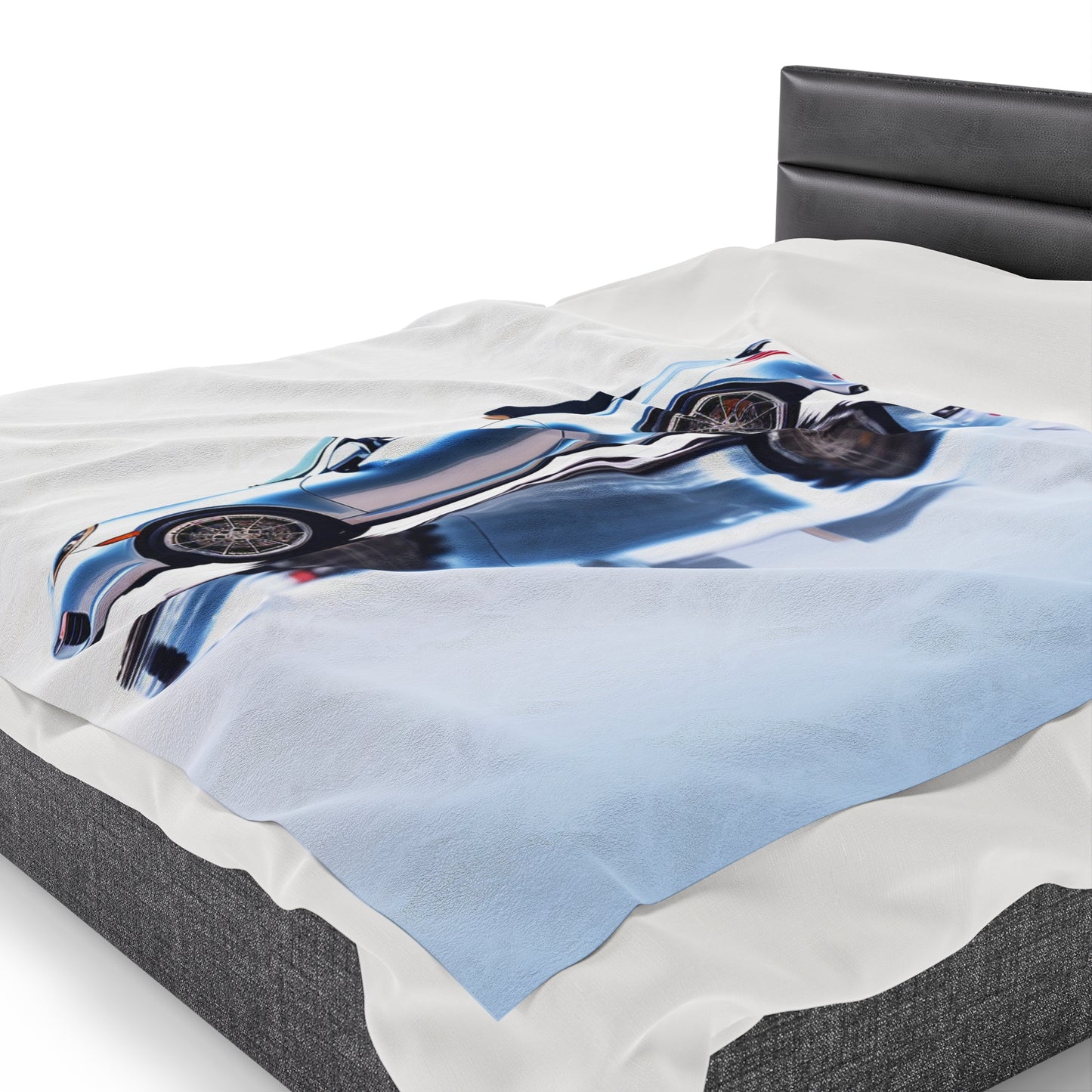 Velveteen Plush Blanket 911 Speedster on water 1