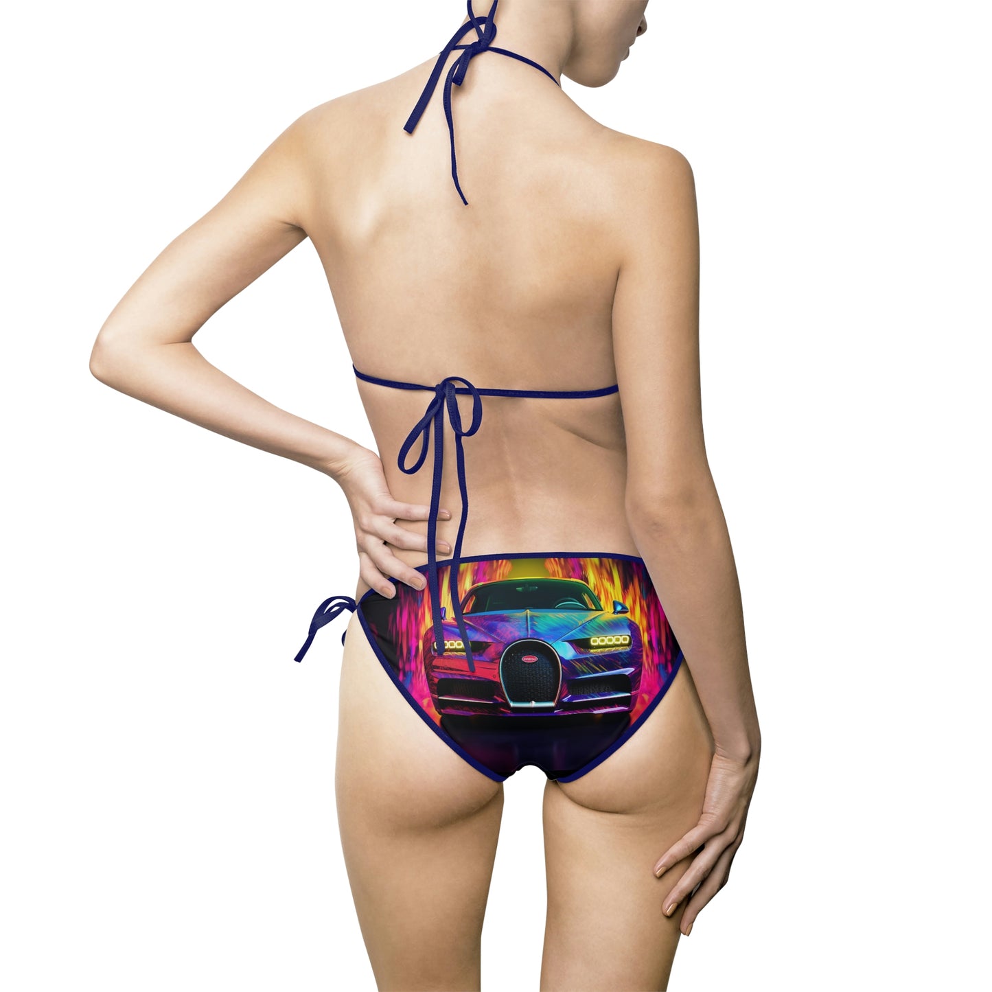 Women's Bikini Swimsuit (AOP) florescent Bugatti flair 3