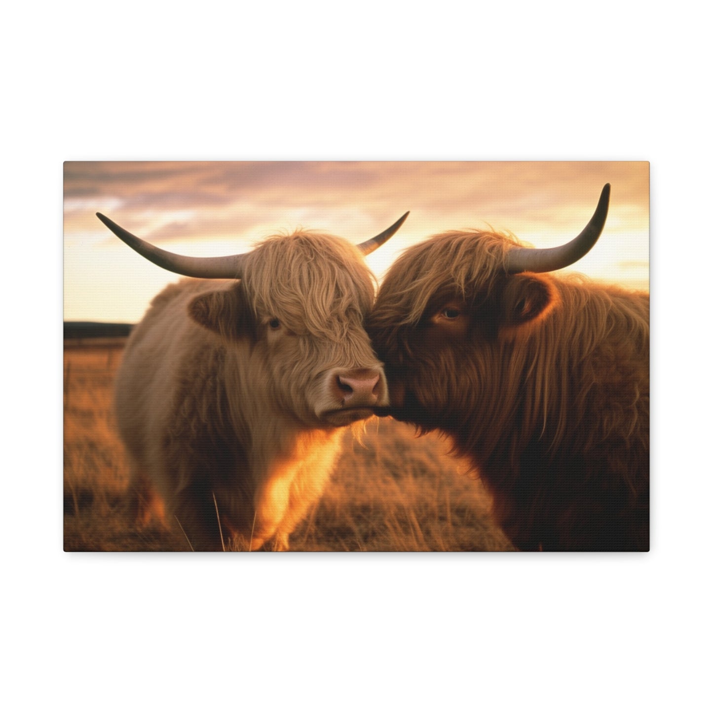 Canvas Gallery Wraps Cow Love 1