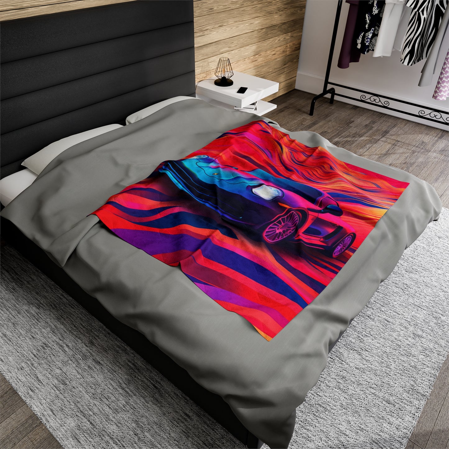 Velveteen Plush Blanket Porsche Water Fusion 3