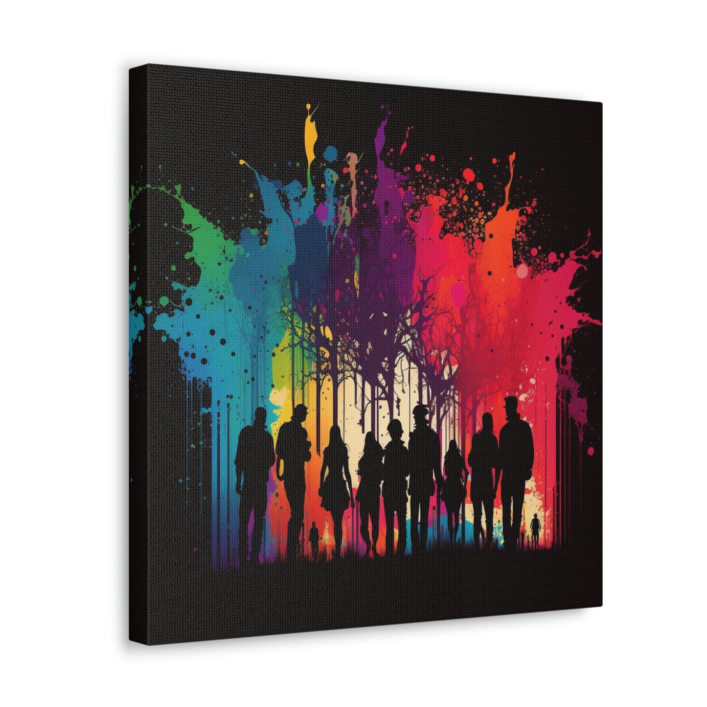 Canvas Gallery Wraps Silhouettes Color Party 2