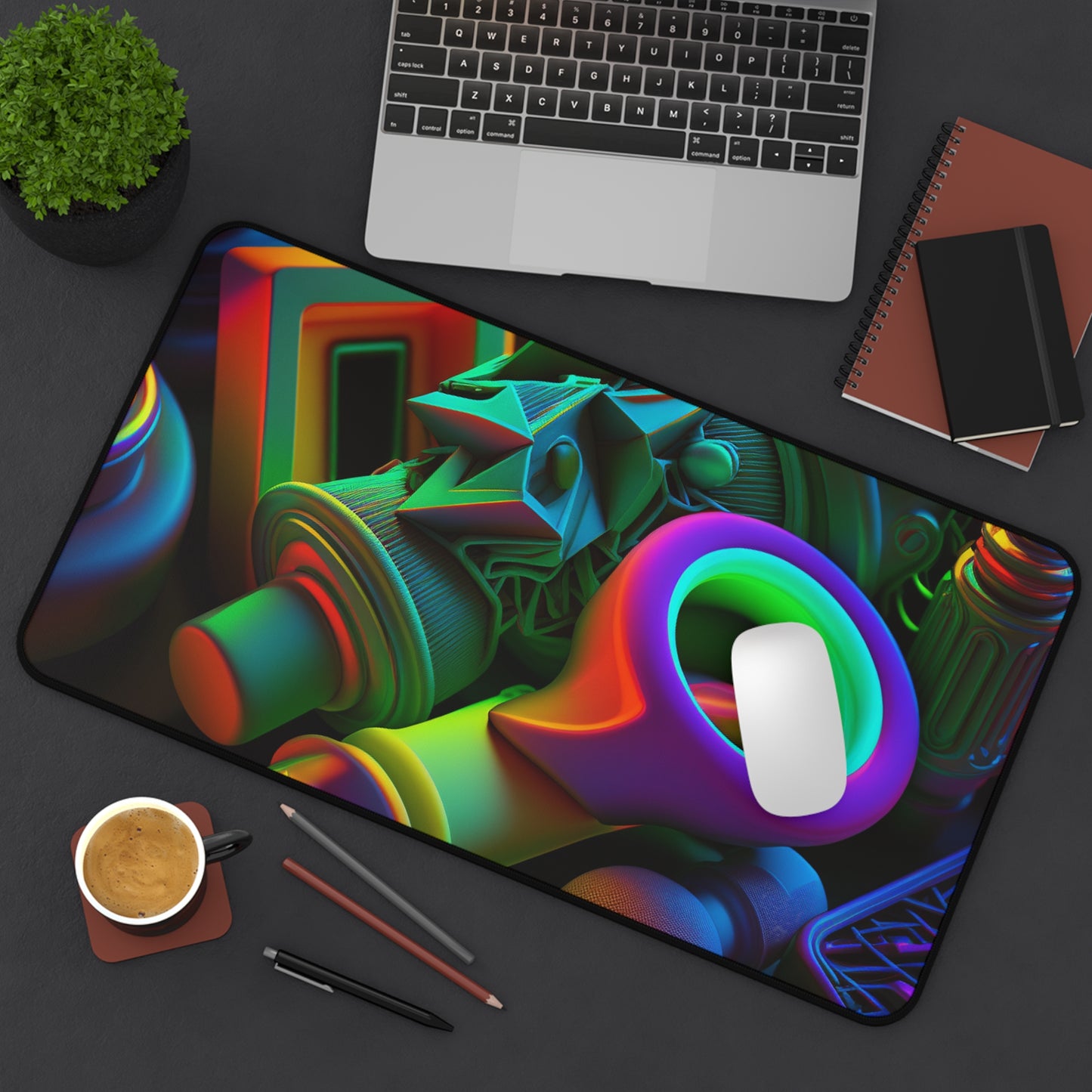 Desk Mat Neon Glow 2