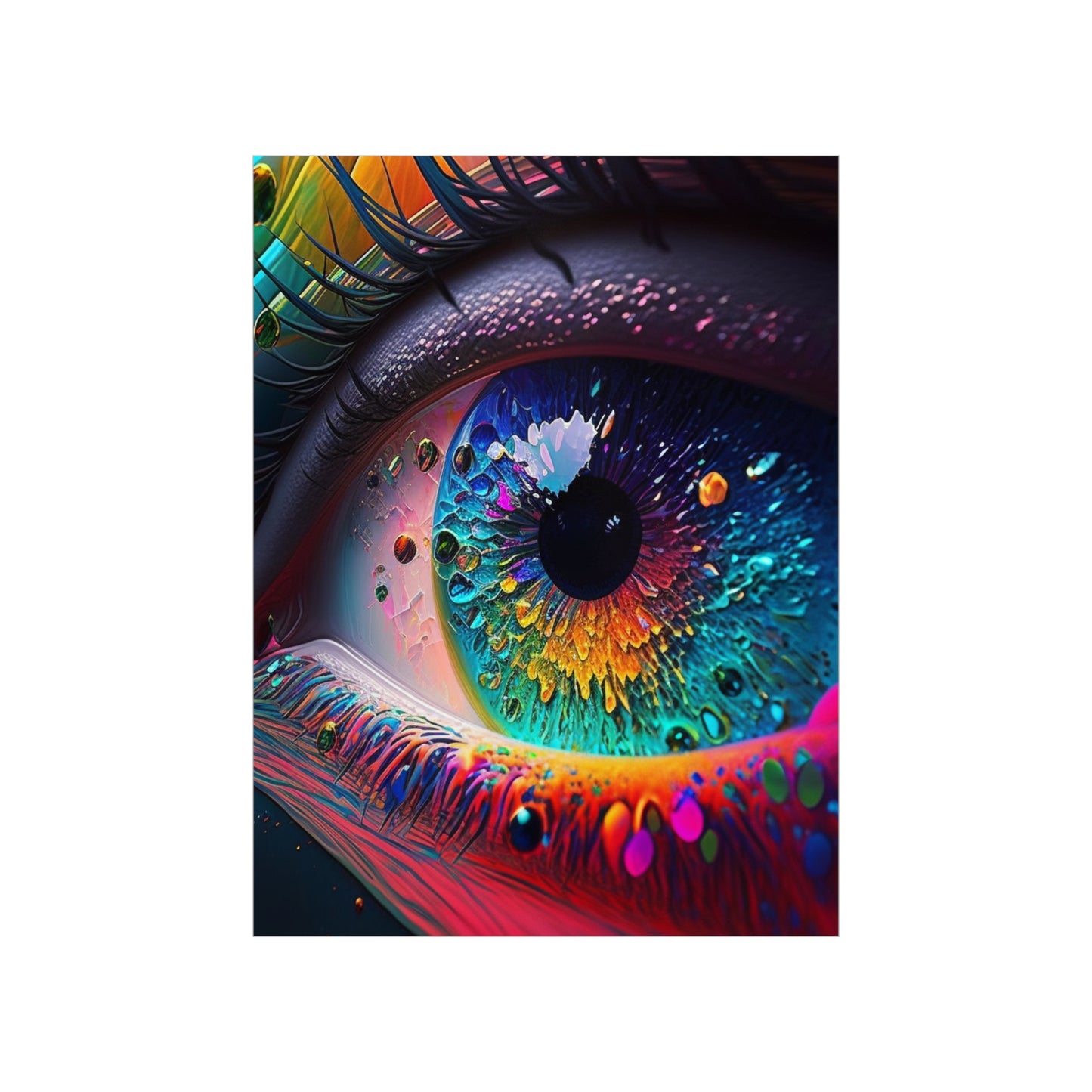 Premium Matte Vertical Posters Macro Eye Photo 3