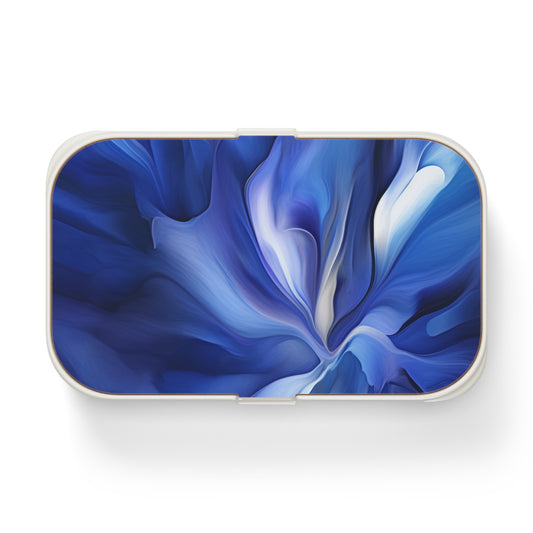 Bento Lunch Box Abstract Blue Tulip 3