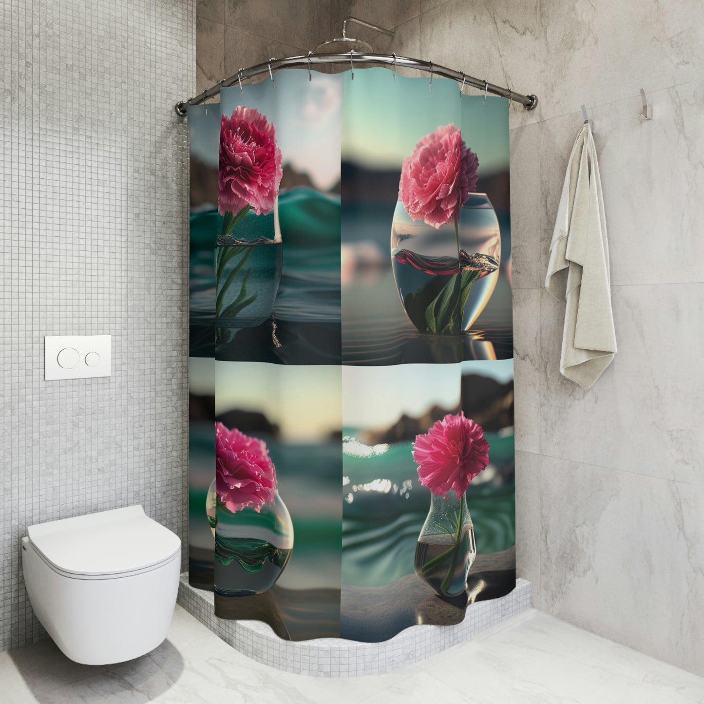 Polyester Shower Curtain carnation 4 pack