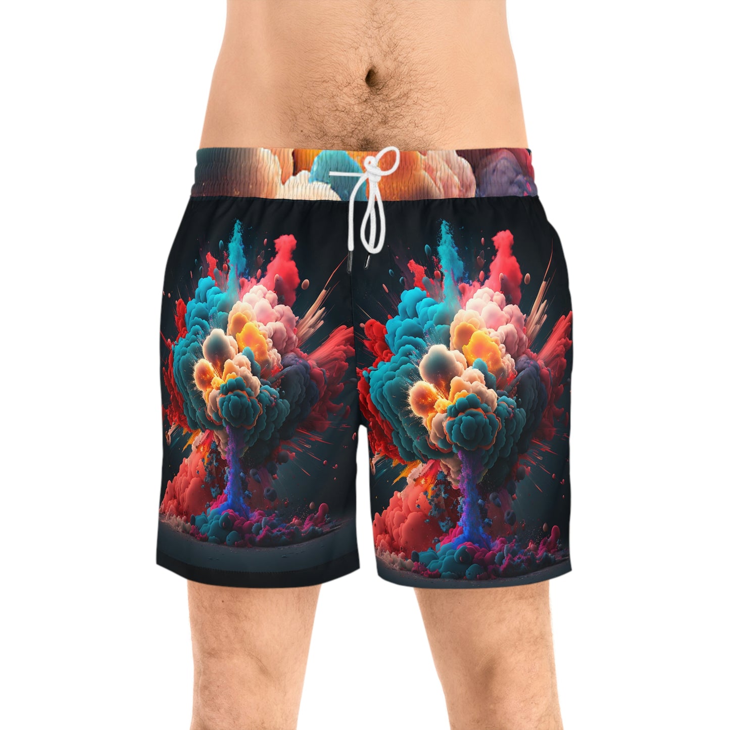 Men's Mid-Length Swim Shorts (AOP) color explosion 4