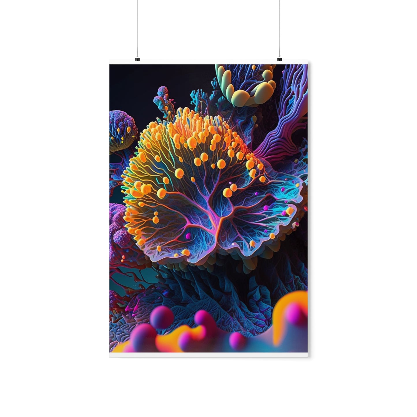 Premium Matte Vertical Posters Ocean Life Macro 1