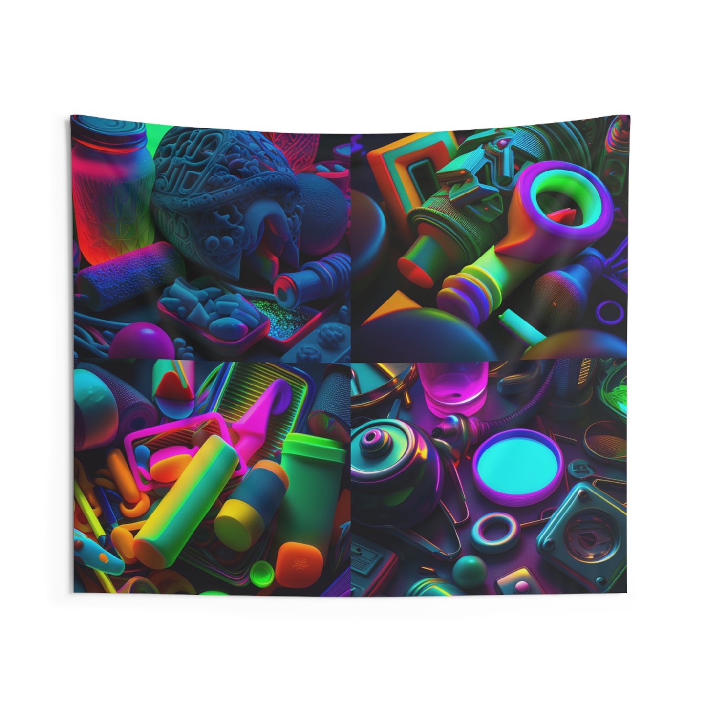 Indoor Wall Tapestries Neon Glow