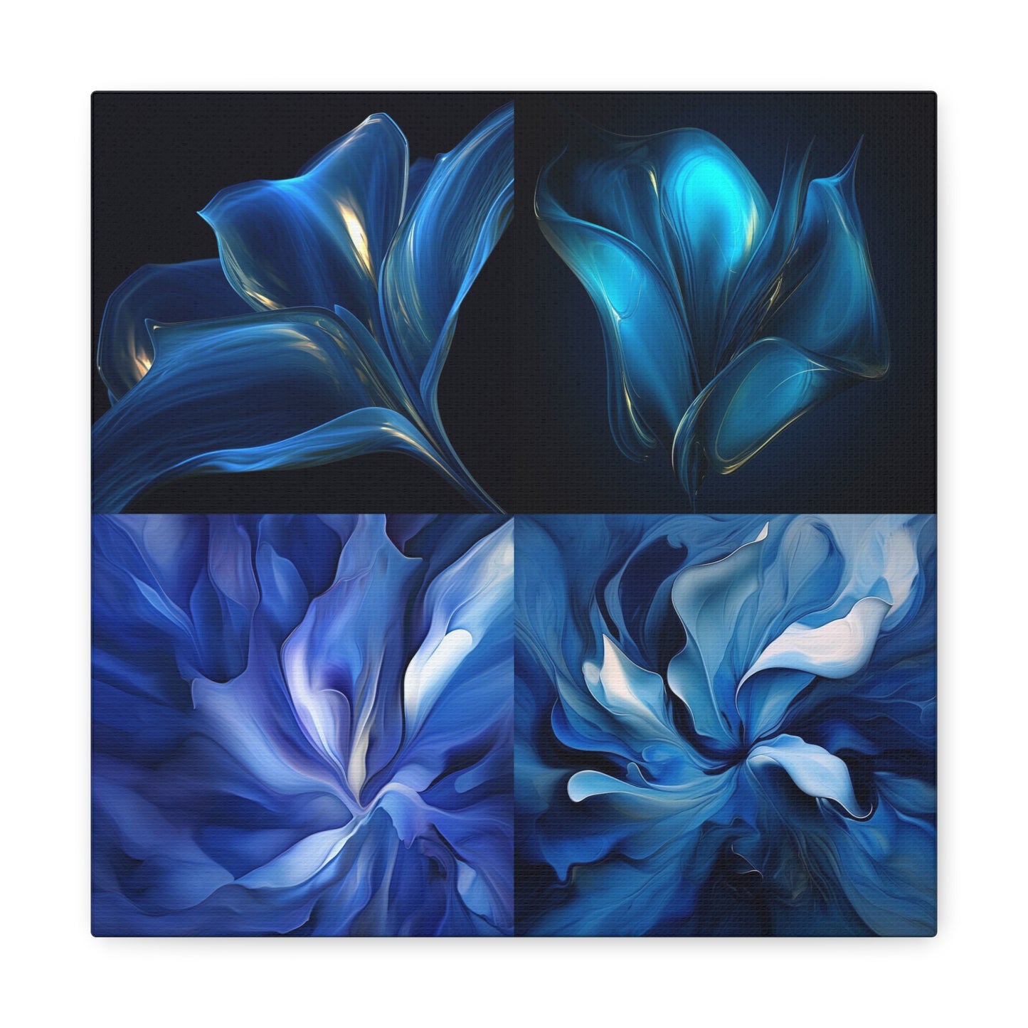 Canvas Gallery Wraps Abstract Blue Tulip 5
