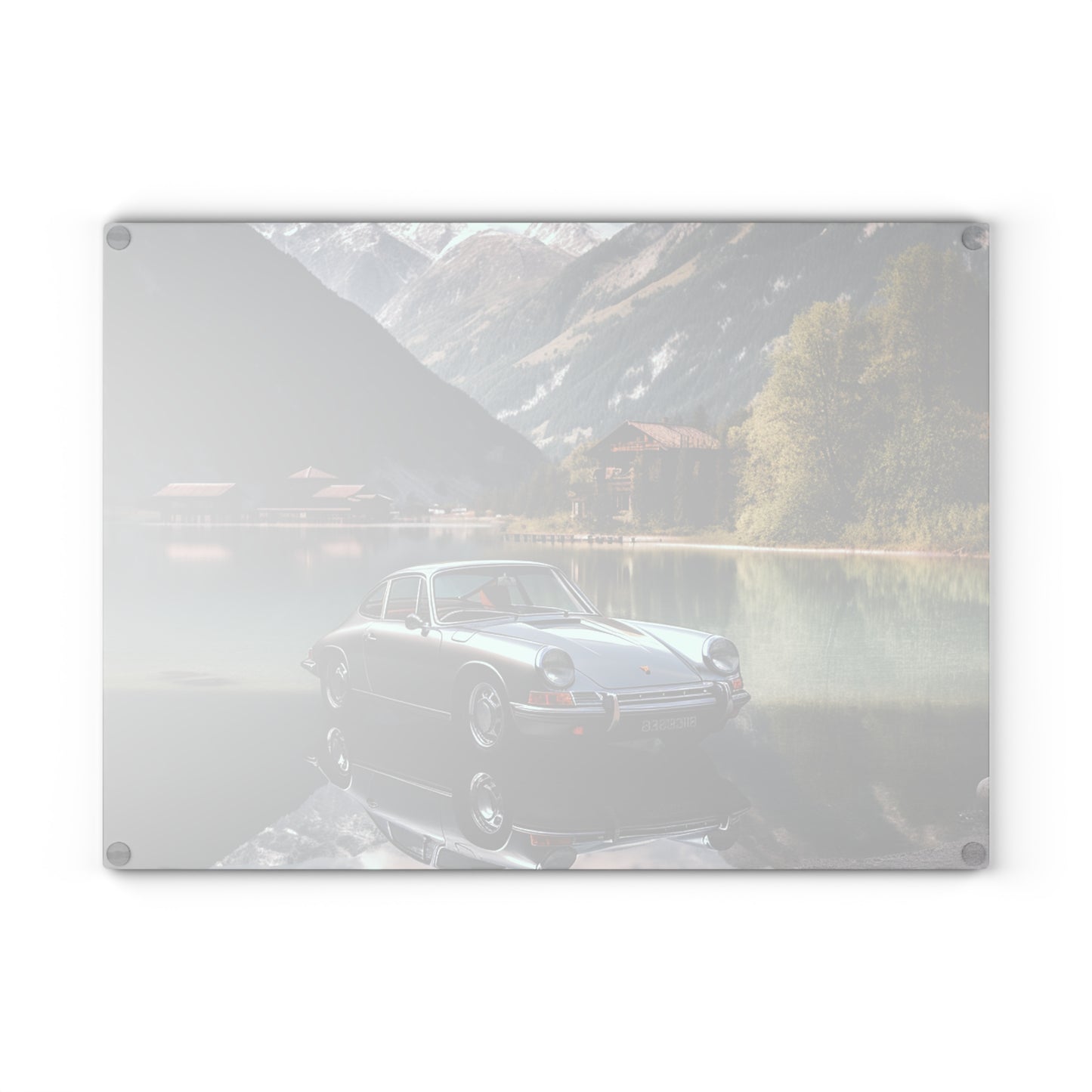 Glass Cutting Board Porsche Lake 2