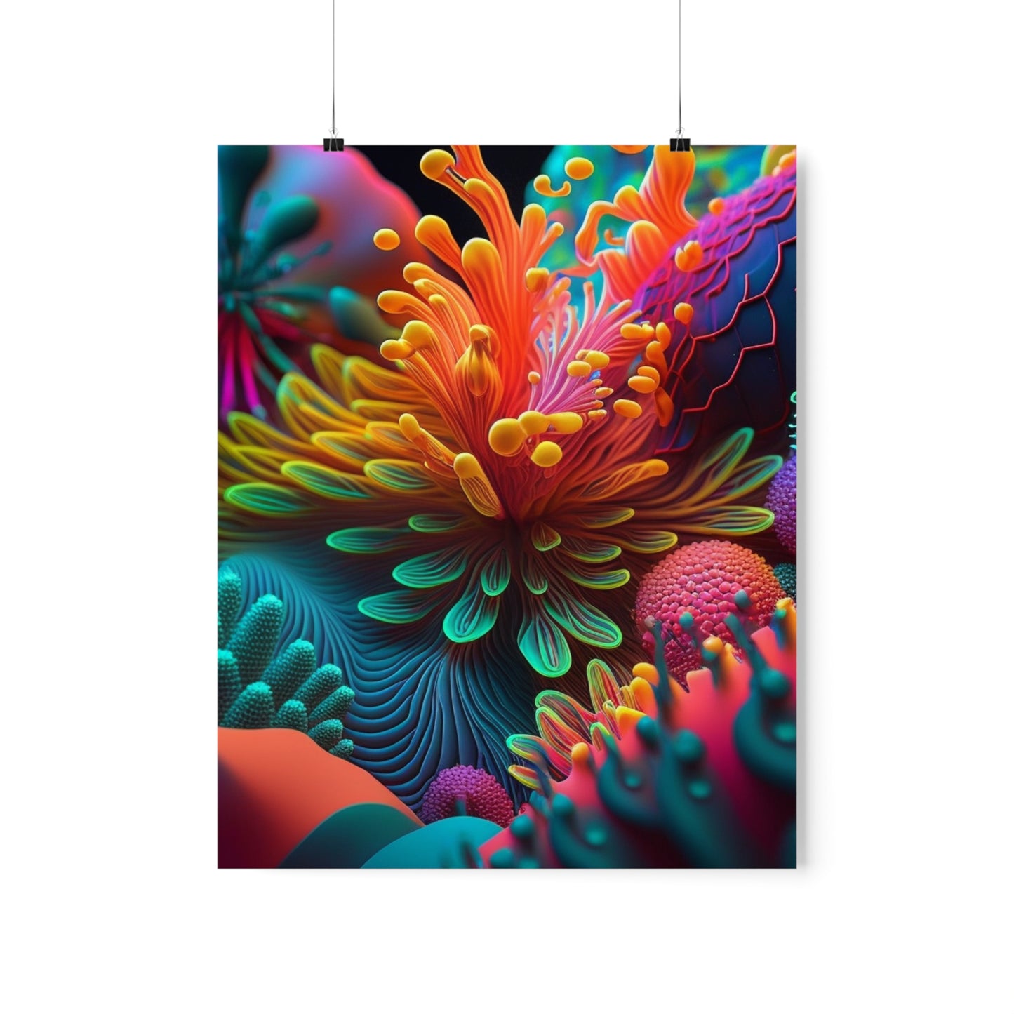 Premium Matte Vertical Posters Ocean Life Macro 3