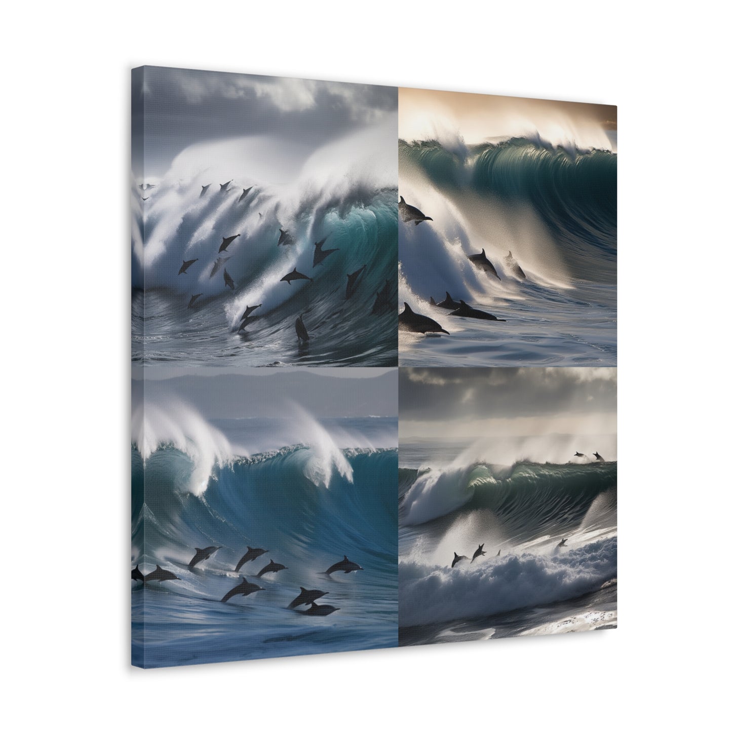 Canvas Gallery Wraps Dolphin Wave 4 Pack