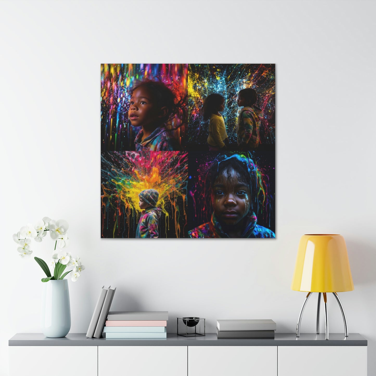 Canvas Gallery Wraps Kid Color Rain 4 Pack