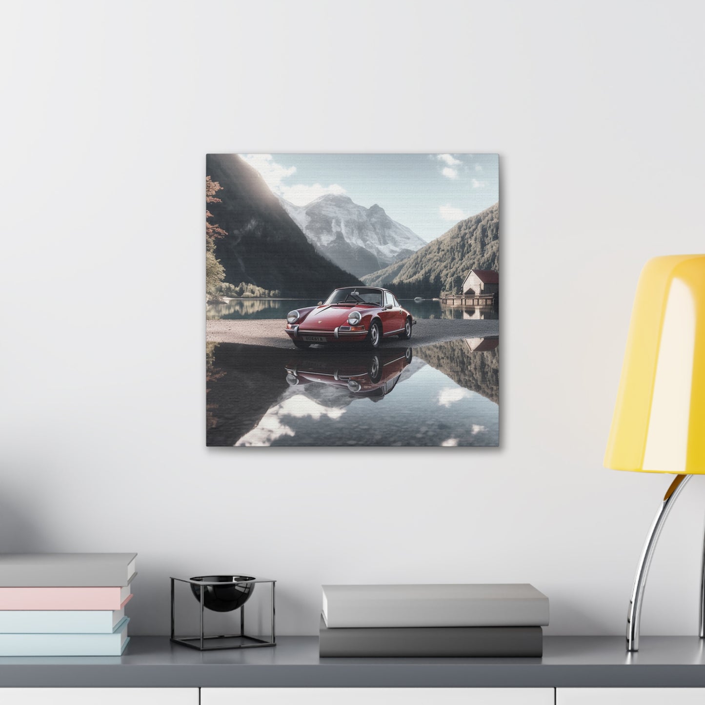 Canvas Gallery Wraps Porsche Lake 4 pack