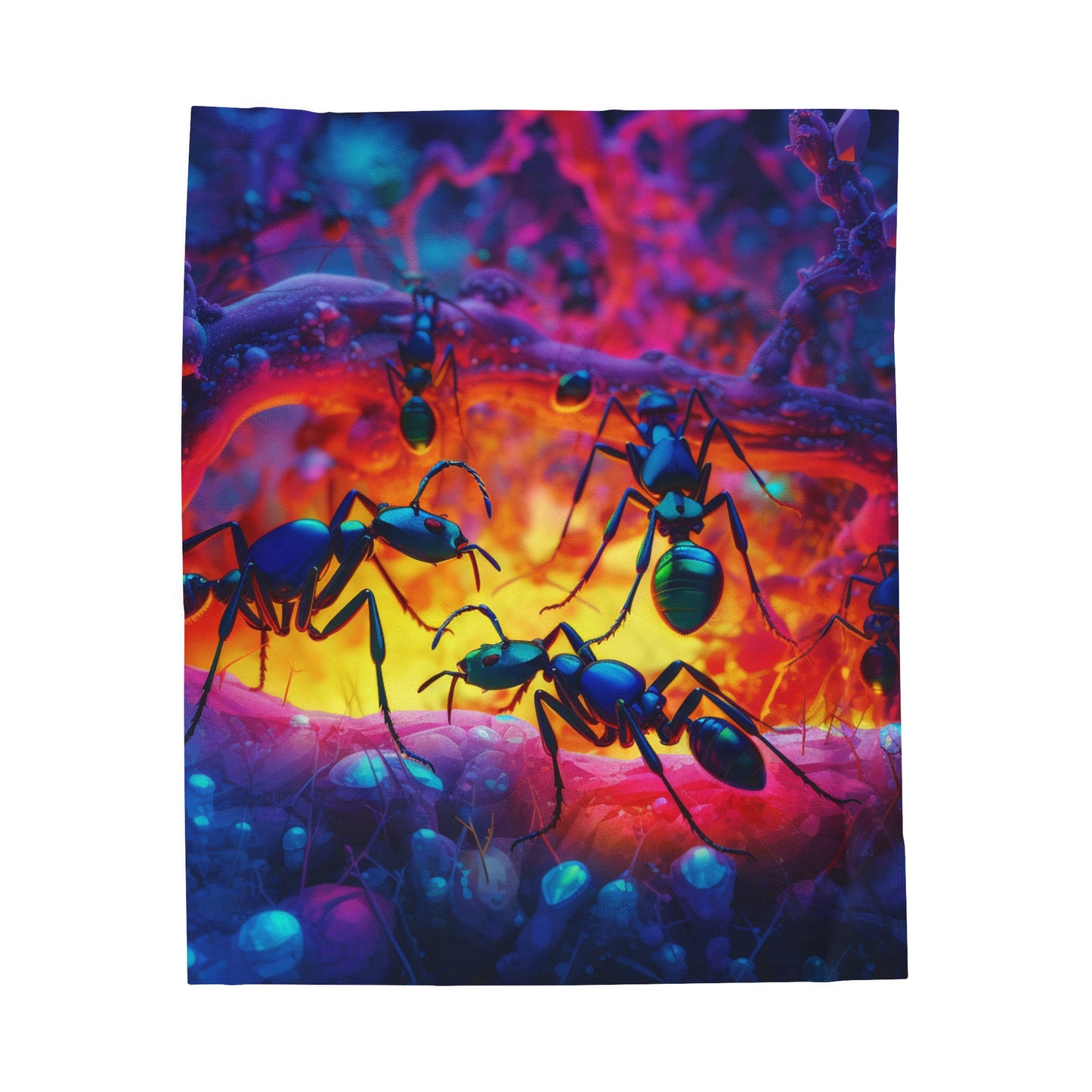 Velveteen Plush Blanket Ants Home 3