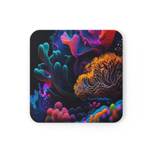 Cork Back Coaster Macro Coral Reef 2