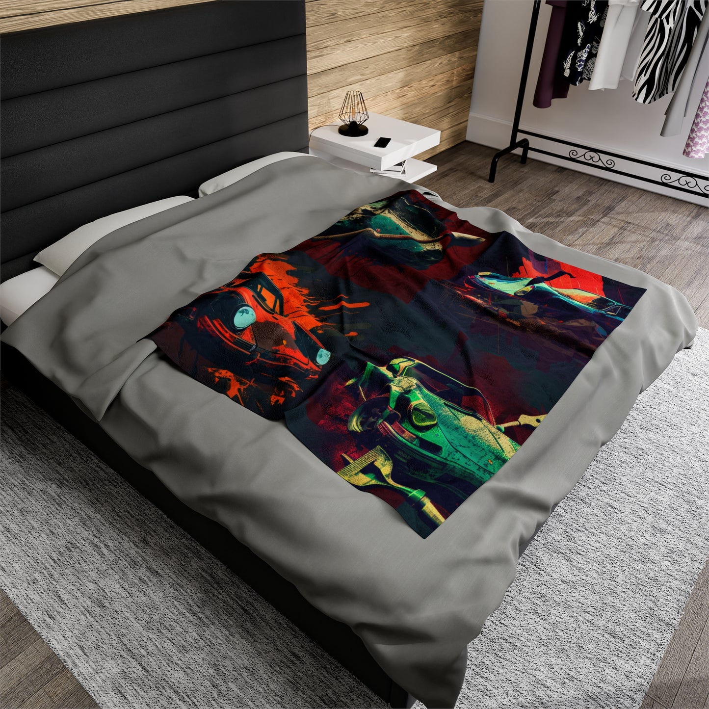 Velveteen Plush Blanket Porsche Abstract 5