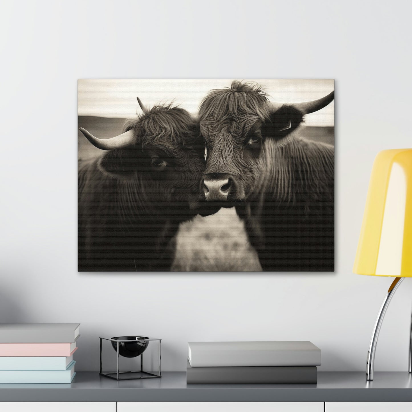 Canvas Gallery Wraps Cow Love 4