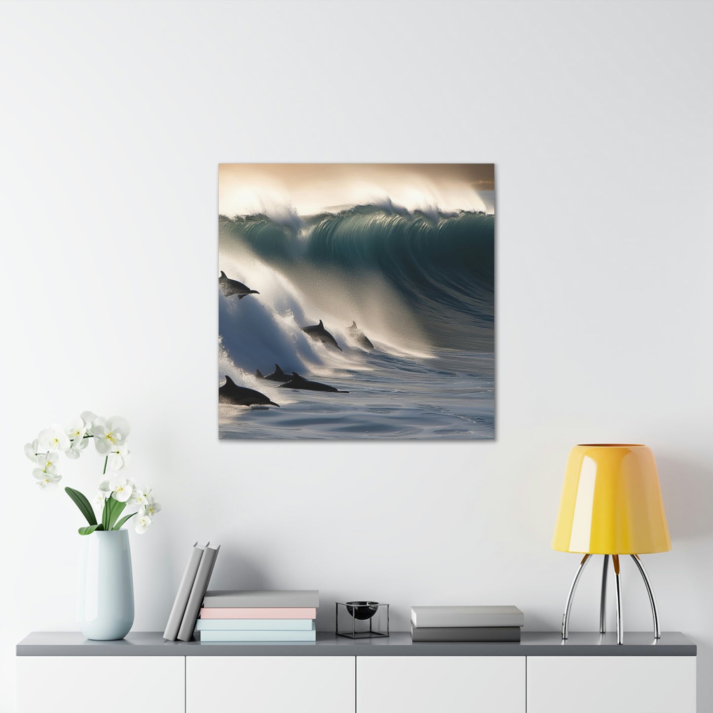 Canvas Gallery Wraps Dolphin Wave 2