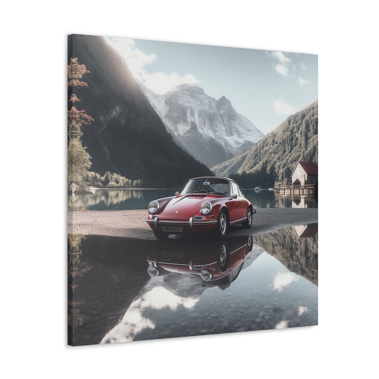 Canvas Gallery Wraps Porsche Lake 4 pack