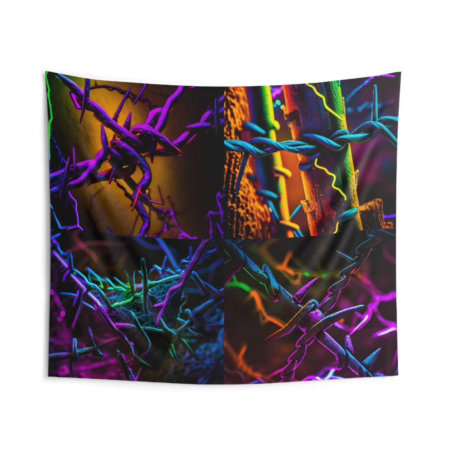 Indoor Wall Tapestries Macro Neon Barb