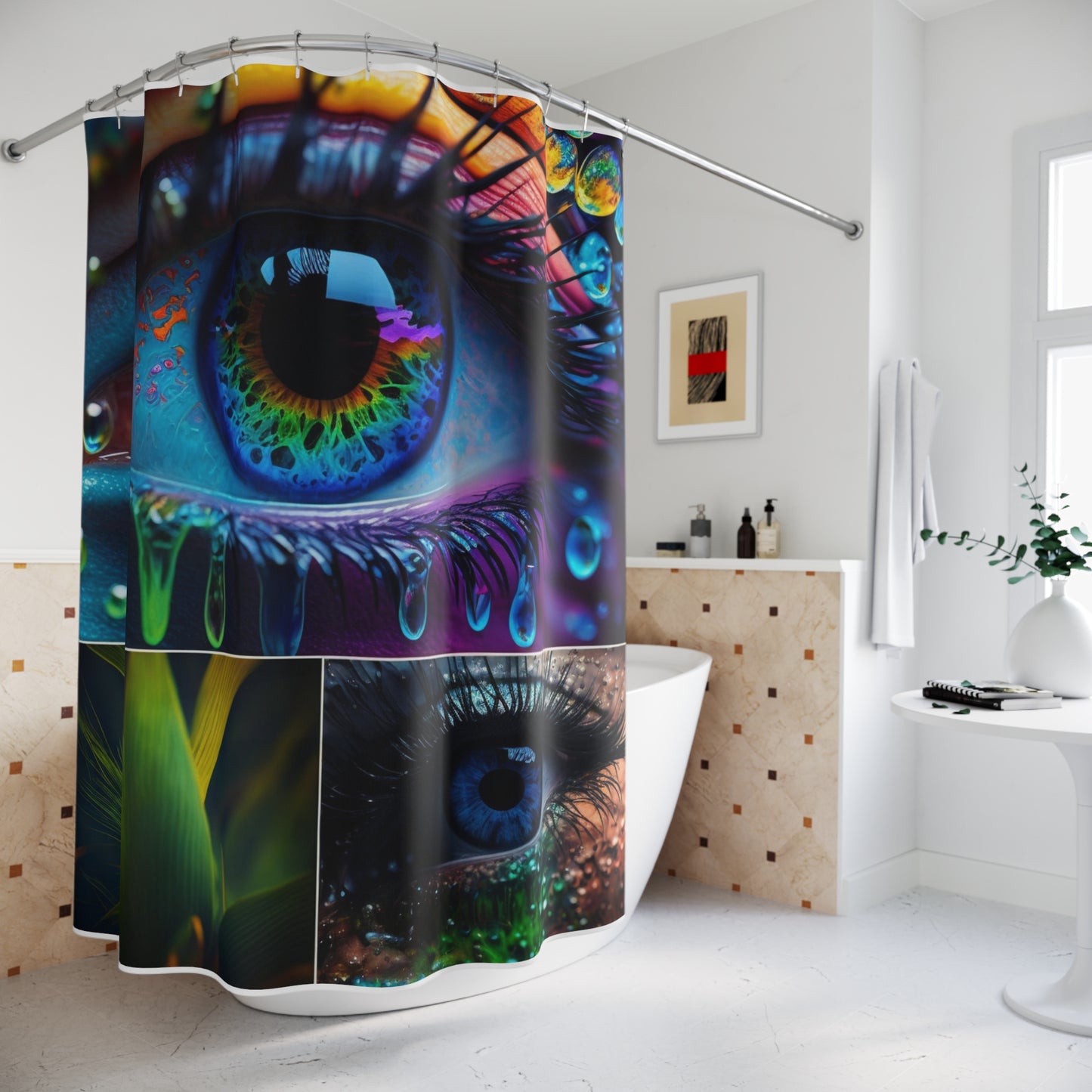 Polyester Shower Curtain Macro Eye Photo 2