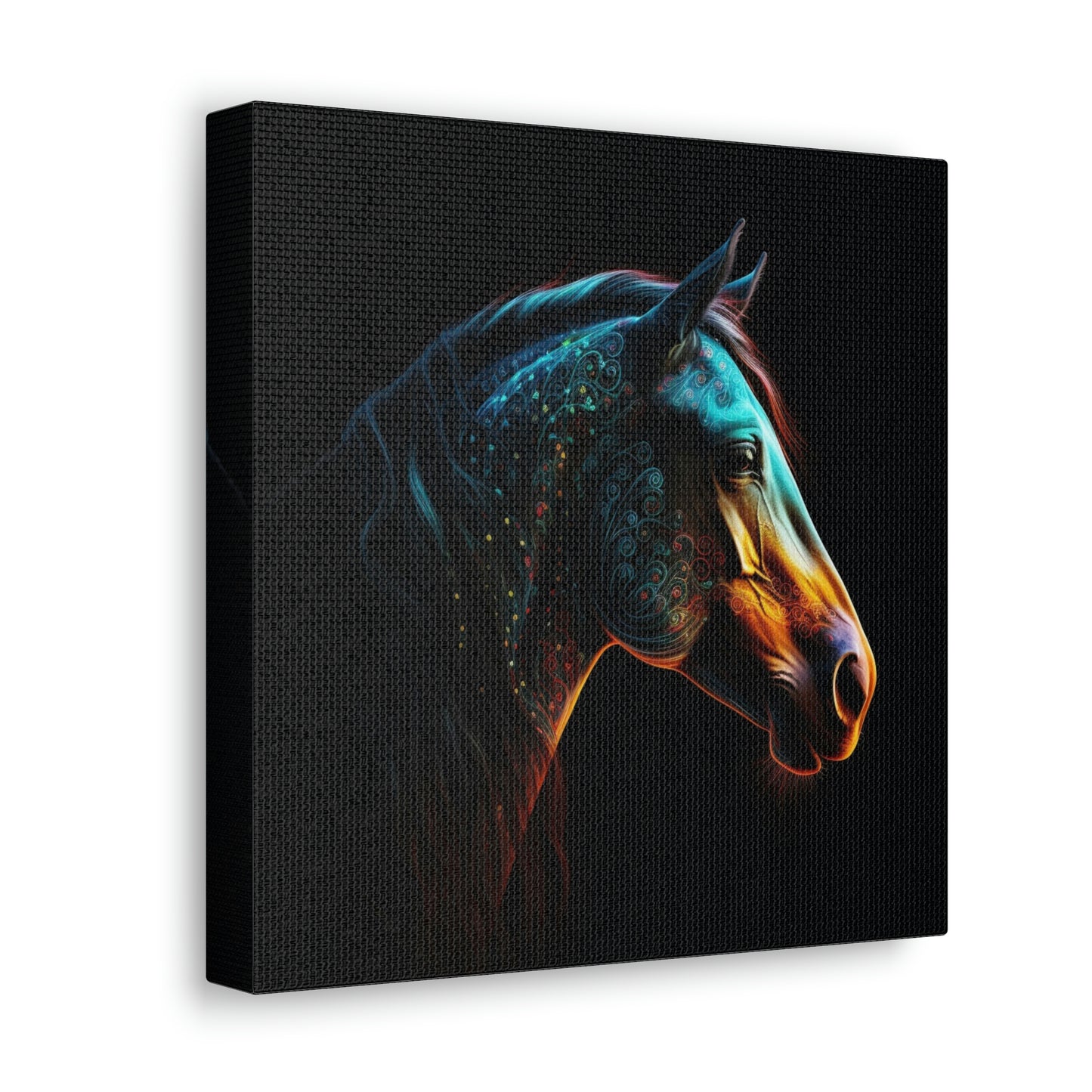 Canvas Gallery Wraps Neon Horses 1