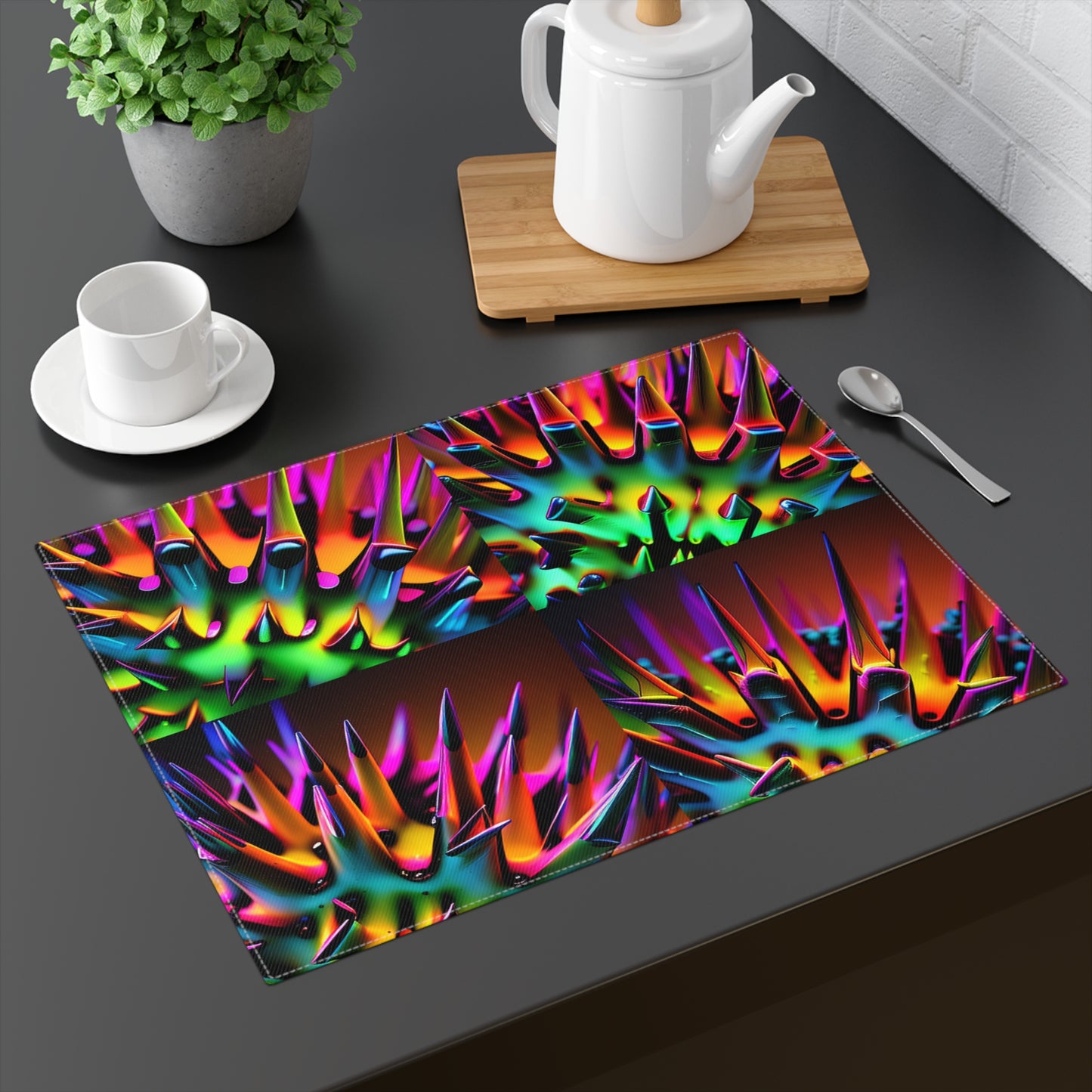 Placemat, 1pc Macro Neon Spike