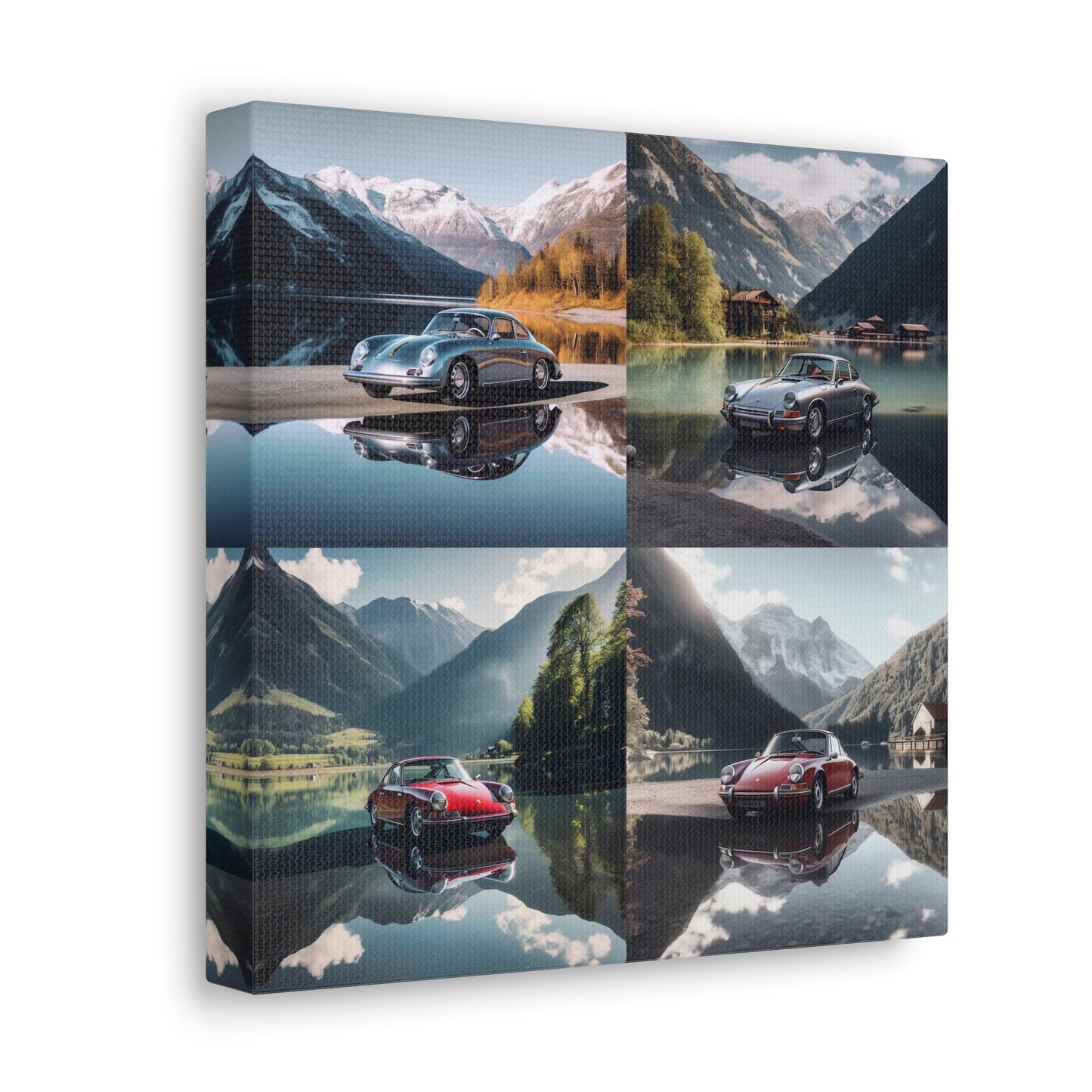 Canvas Gallery Wraps Porsche Lake 4 pack