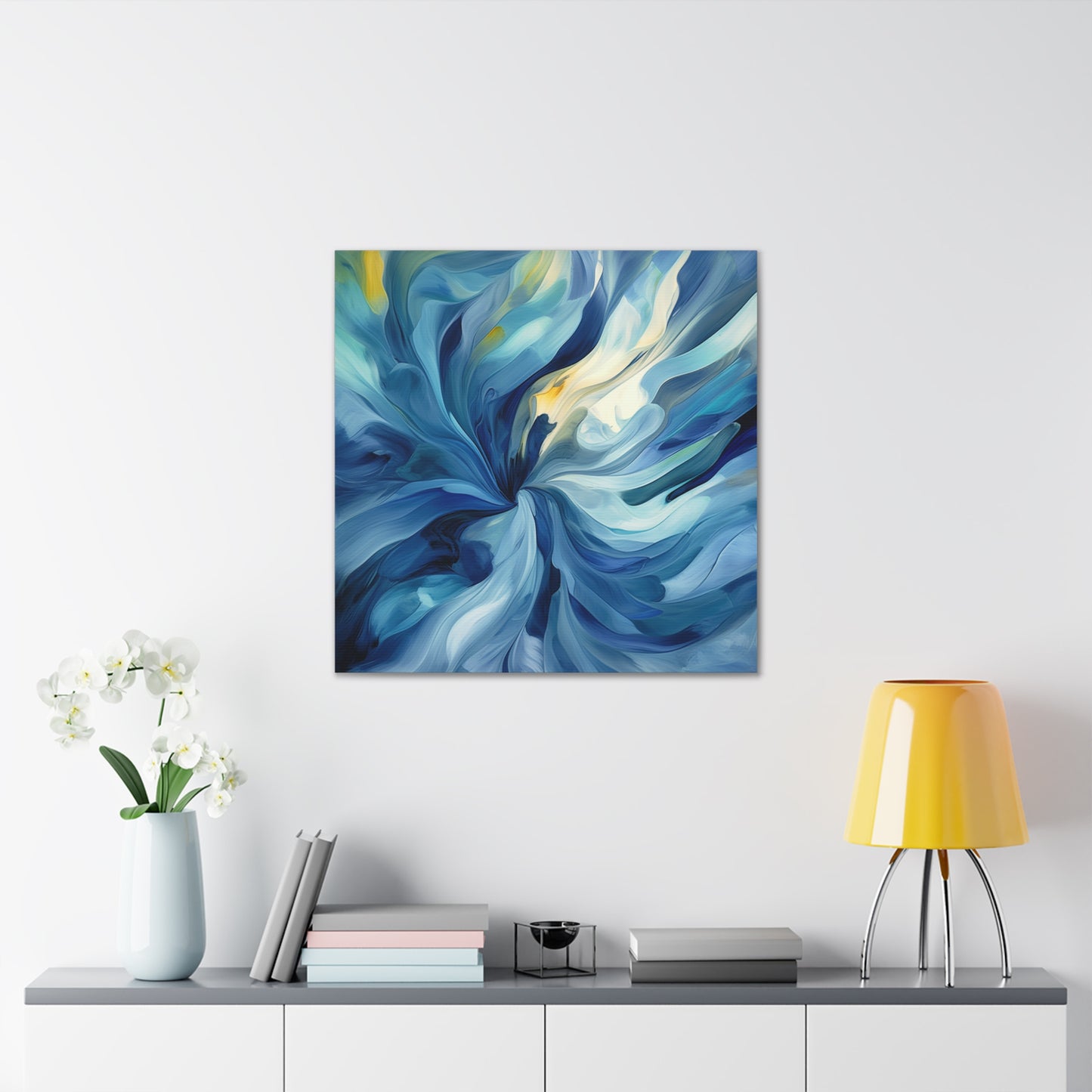 Canvas Gallery Wraps Blue Tluip Abstract 4