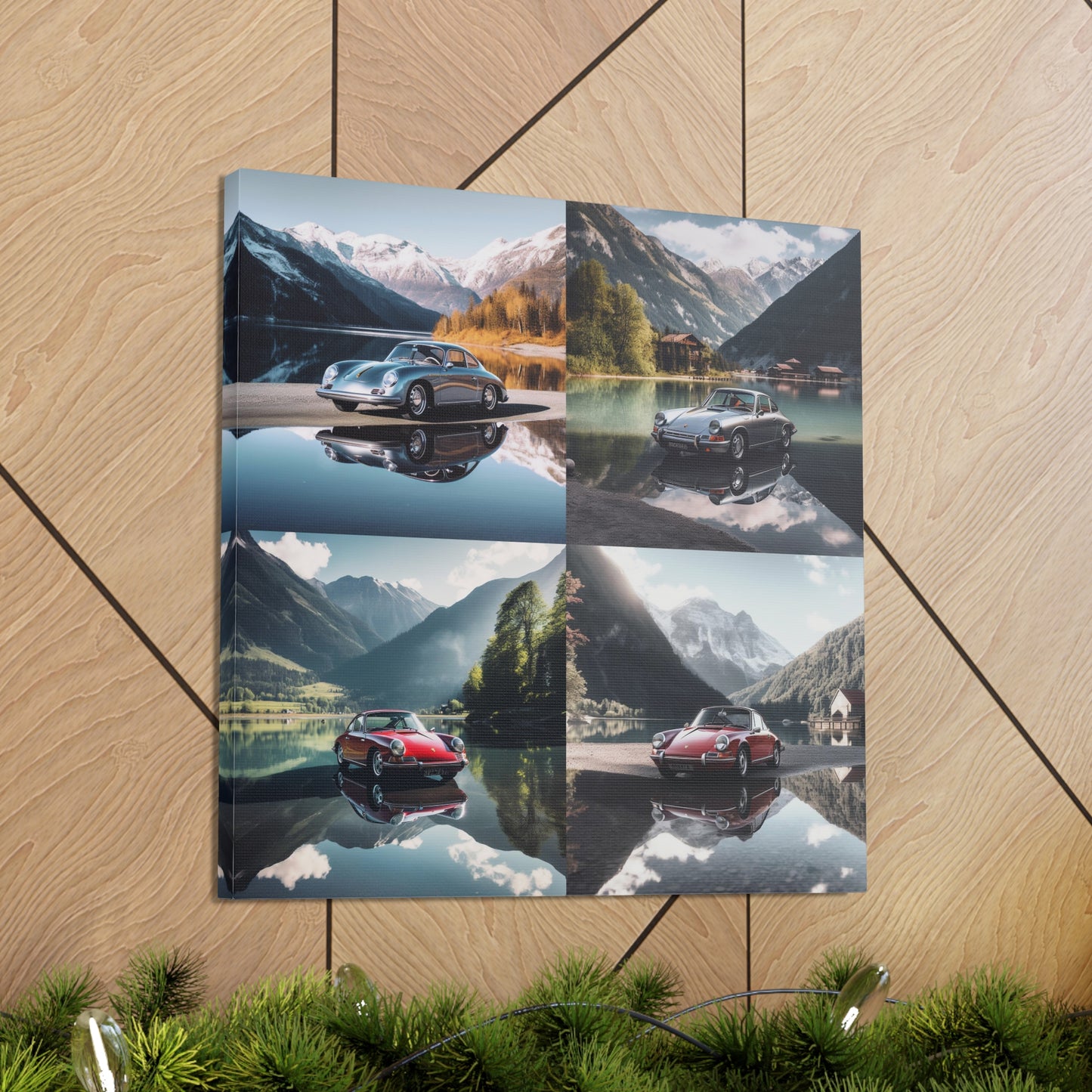 Canvas Gallery Wraps Porsche Lake 4 pack