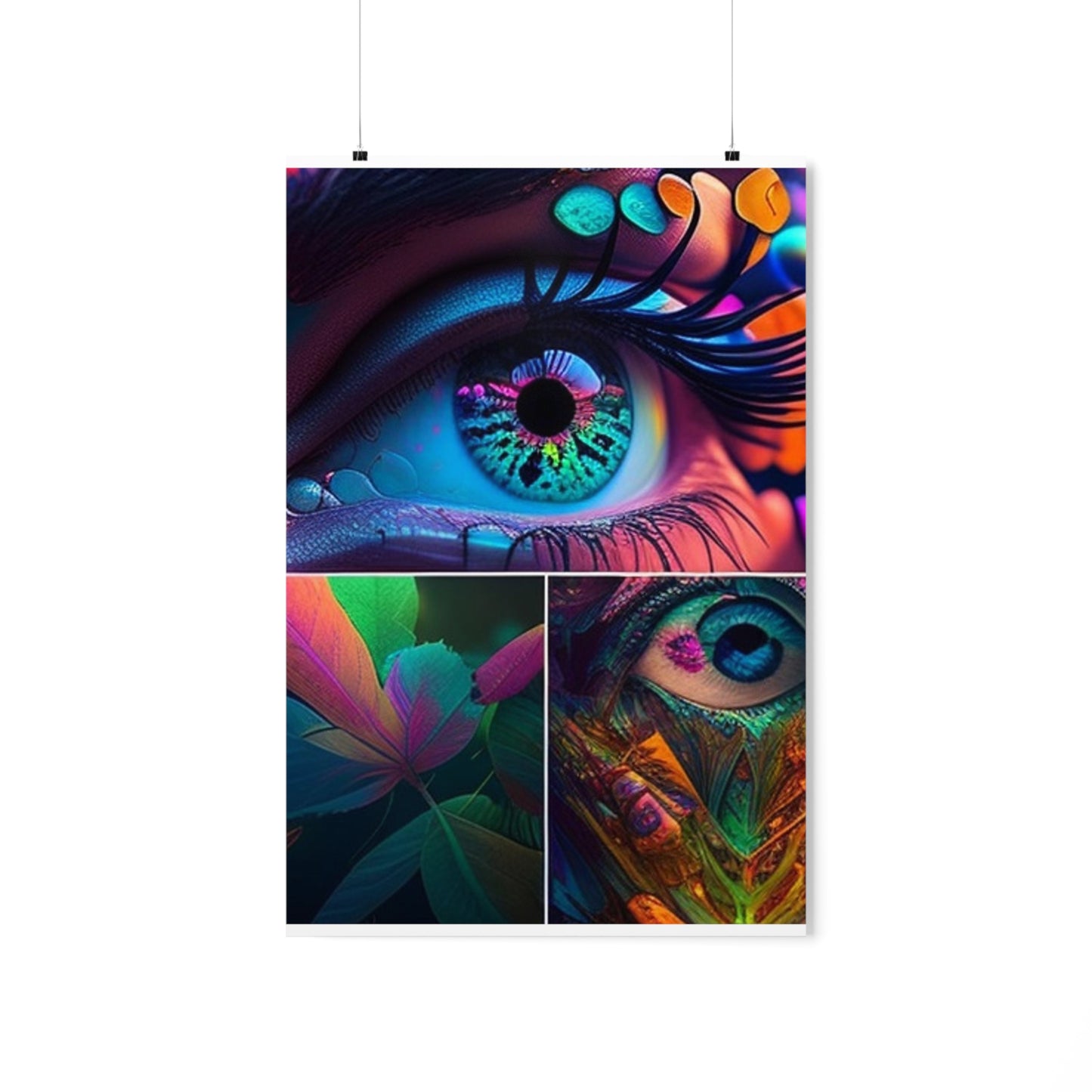 Premium Matte Vertical Posters Neon Florescent Glow 3