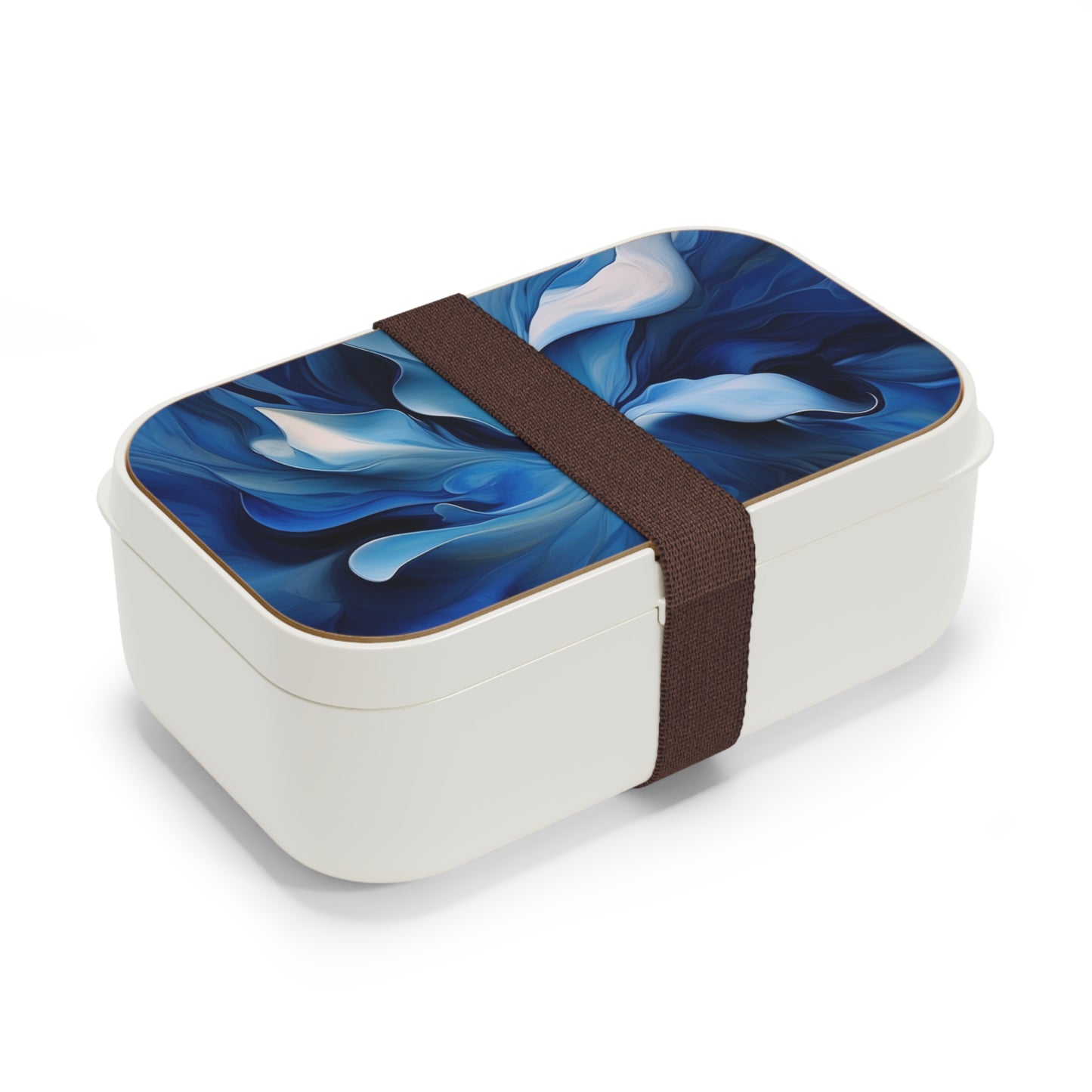 Bento Lunch Box Abstract Blue Tulip 4