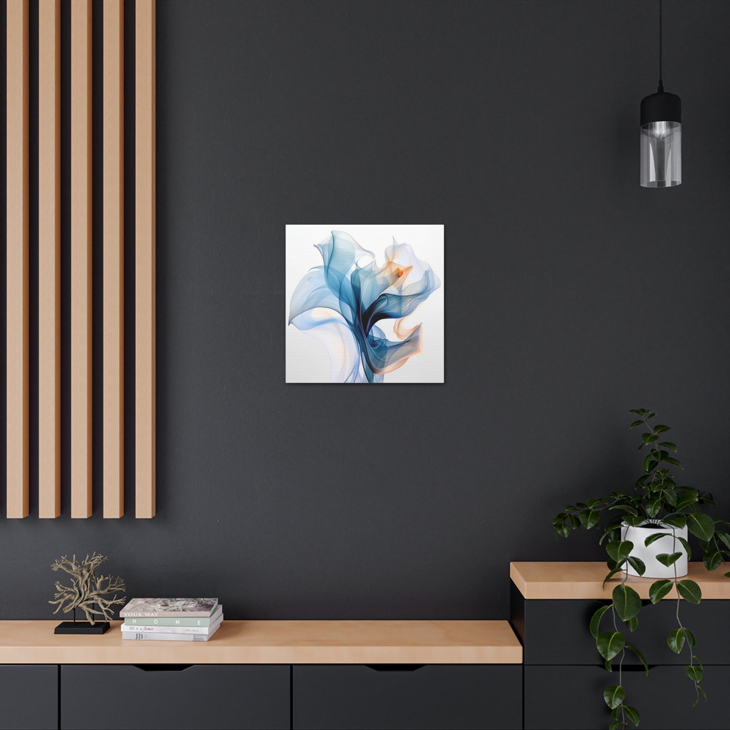 Canvas Gallery Wraps Blue Tluip Abstract 3