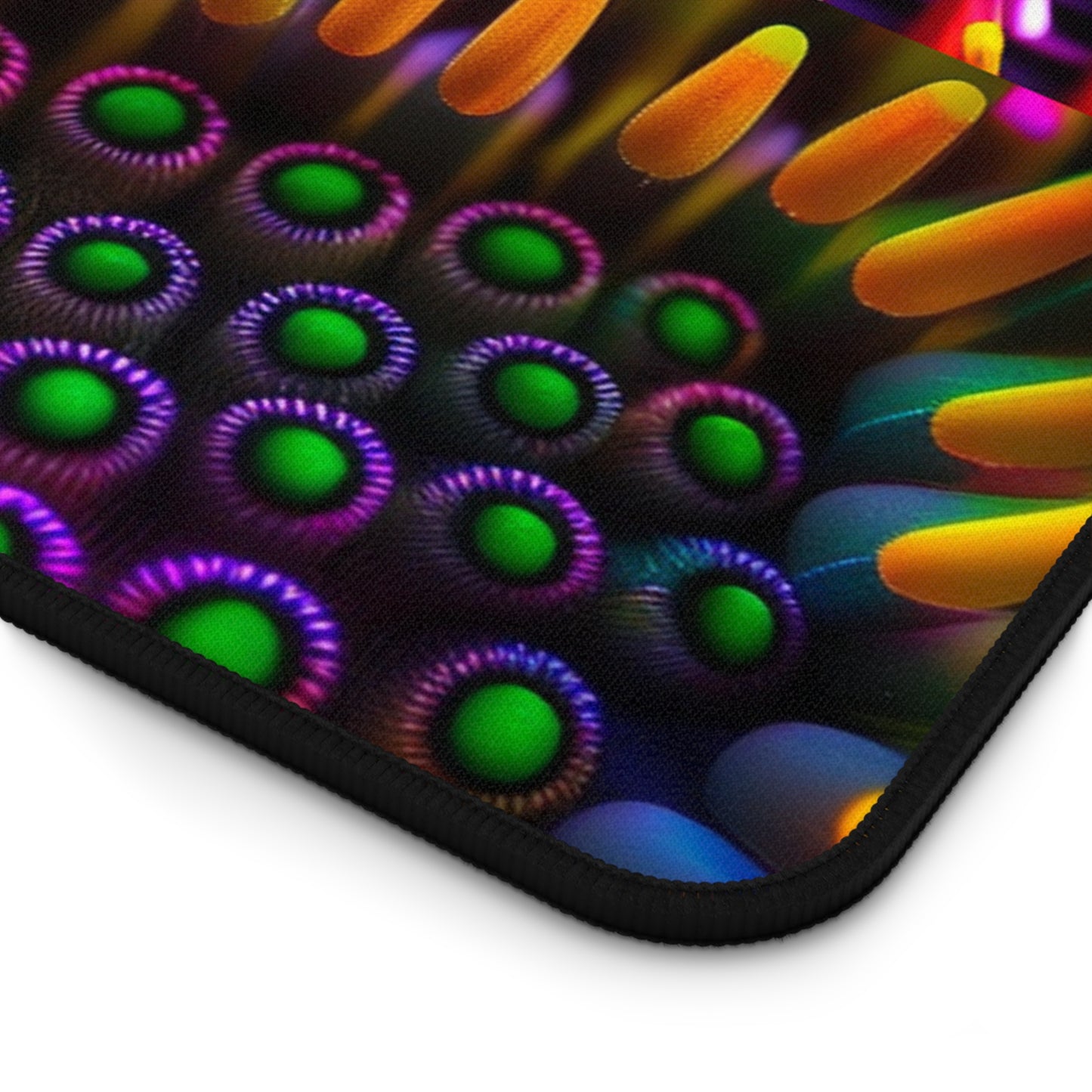 Desk Mat Macro Cactus neon square 4 pack