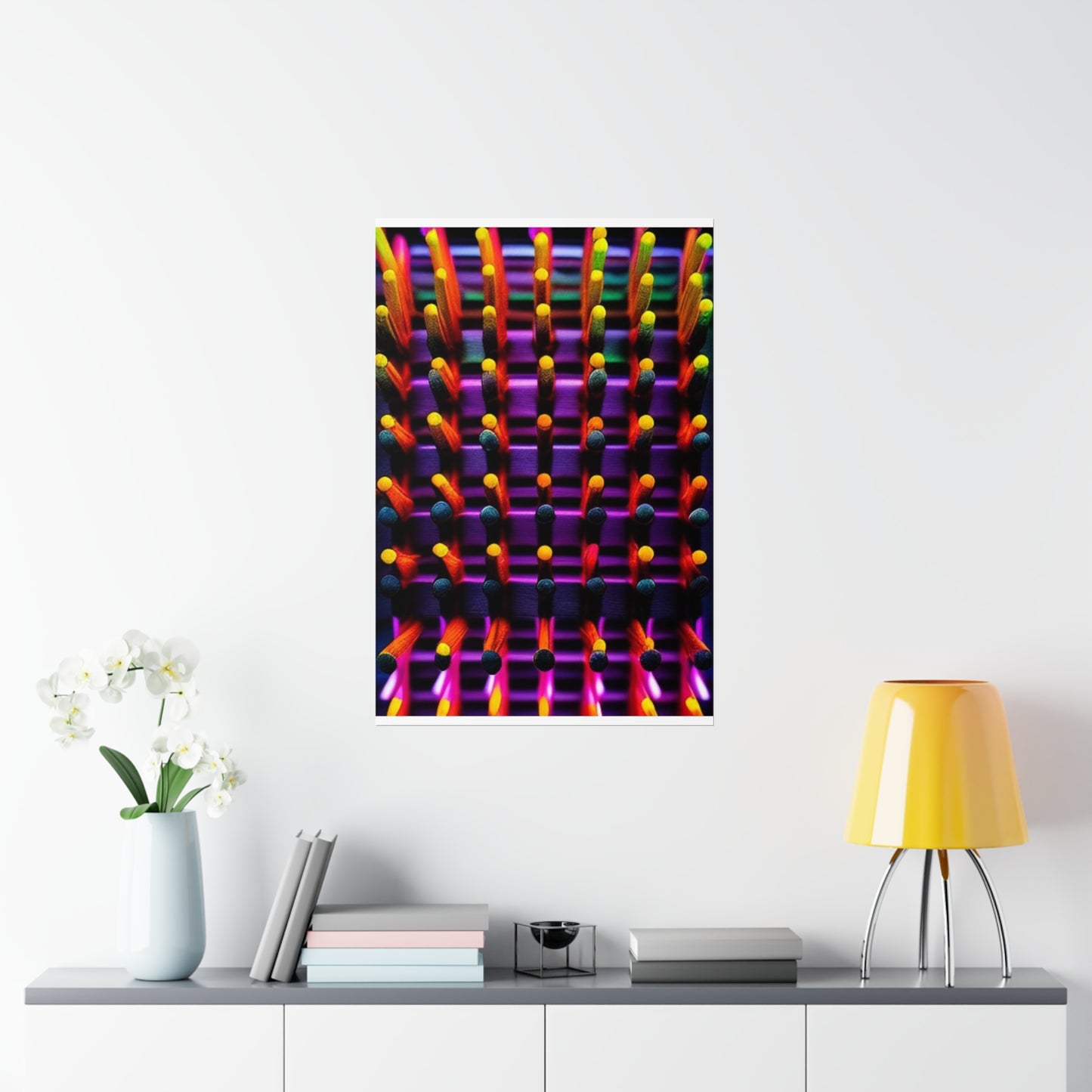 Premium Matte Vertical Posters Macro Cactus neon square 2